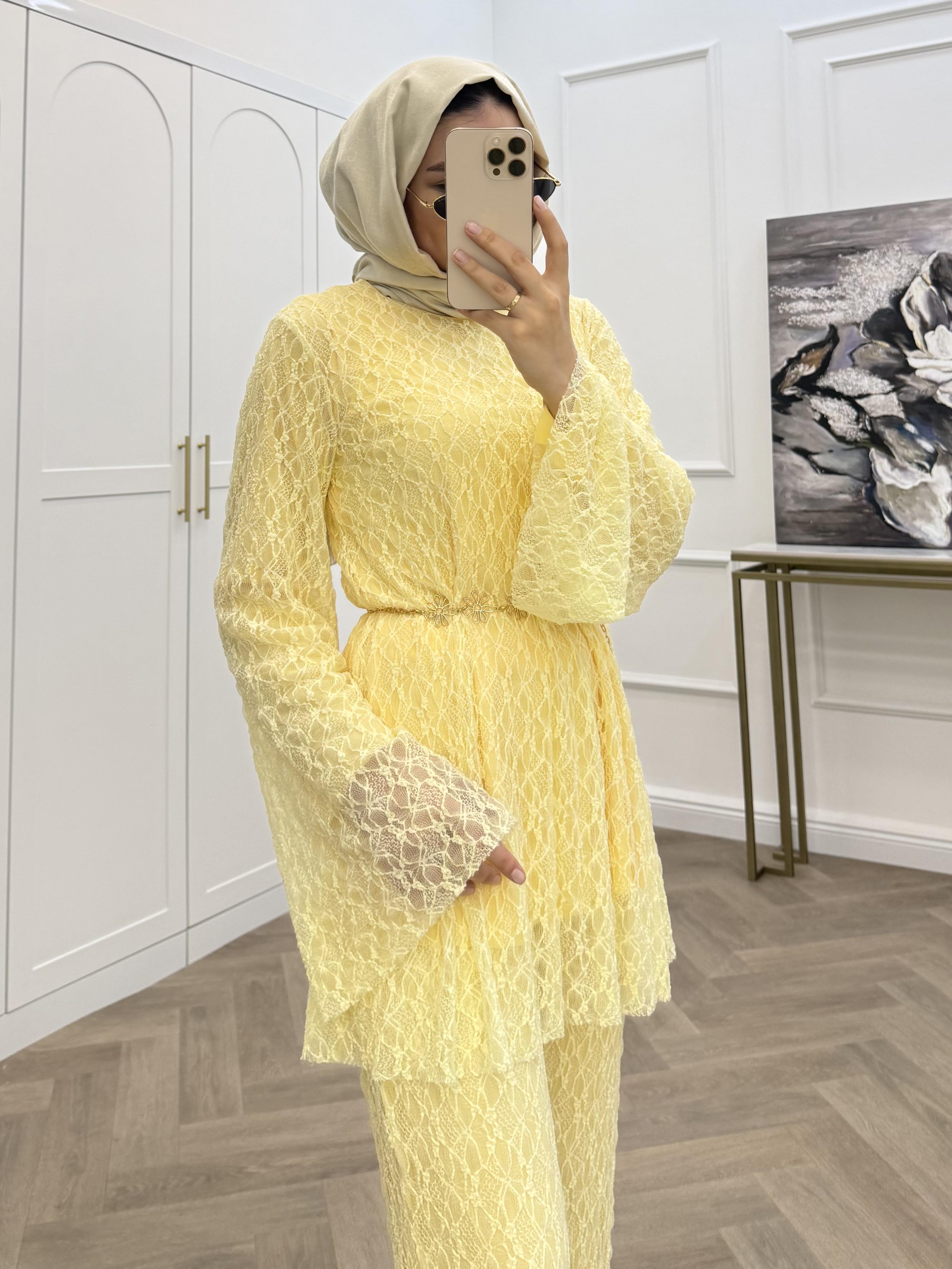 RÜYA DANTEL TAKIM SARI