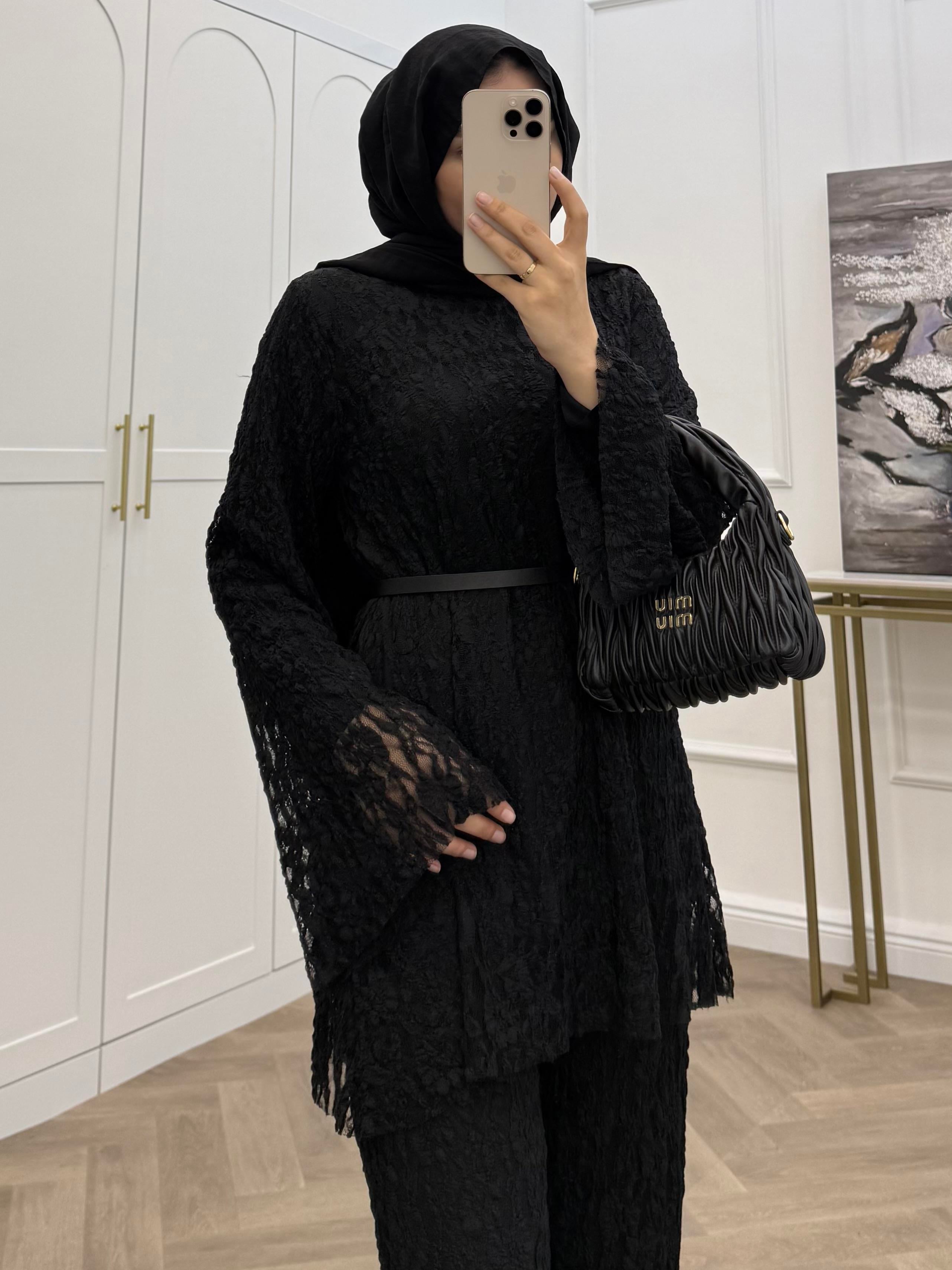 RÜYA DANTEL TAKIM  SİYAH 