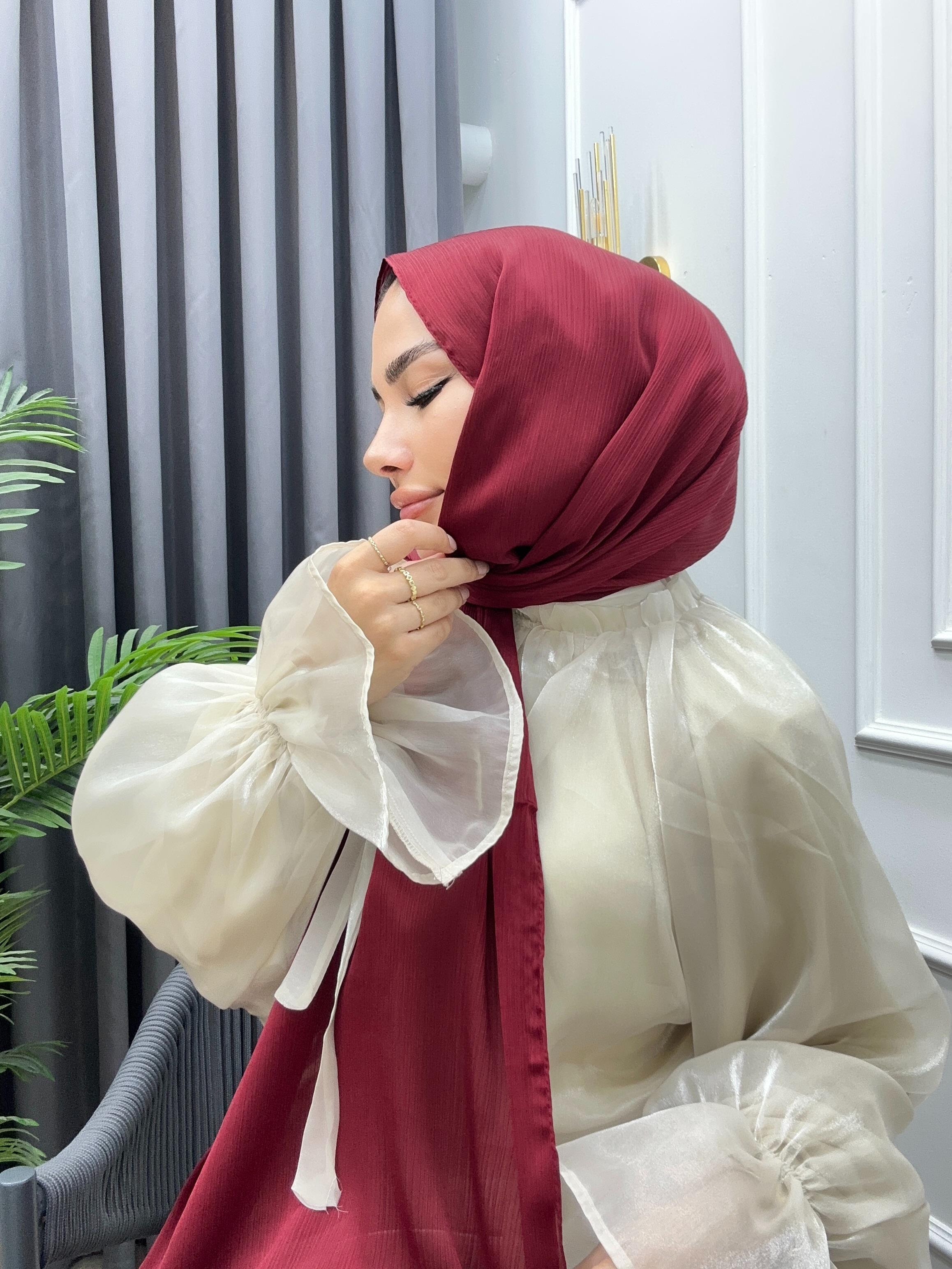 SAFİR İPEK ŞAL BORDO