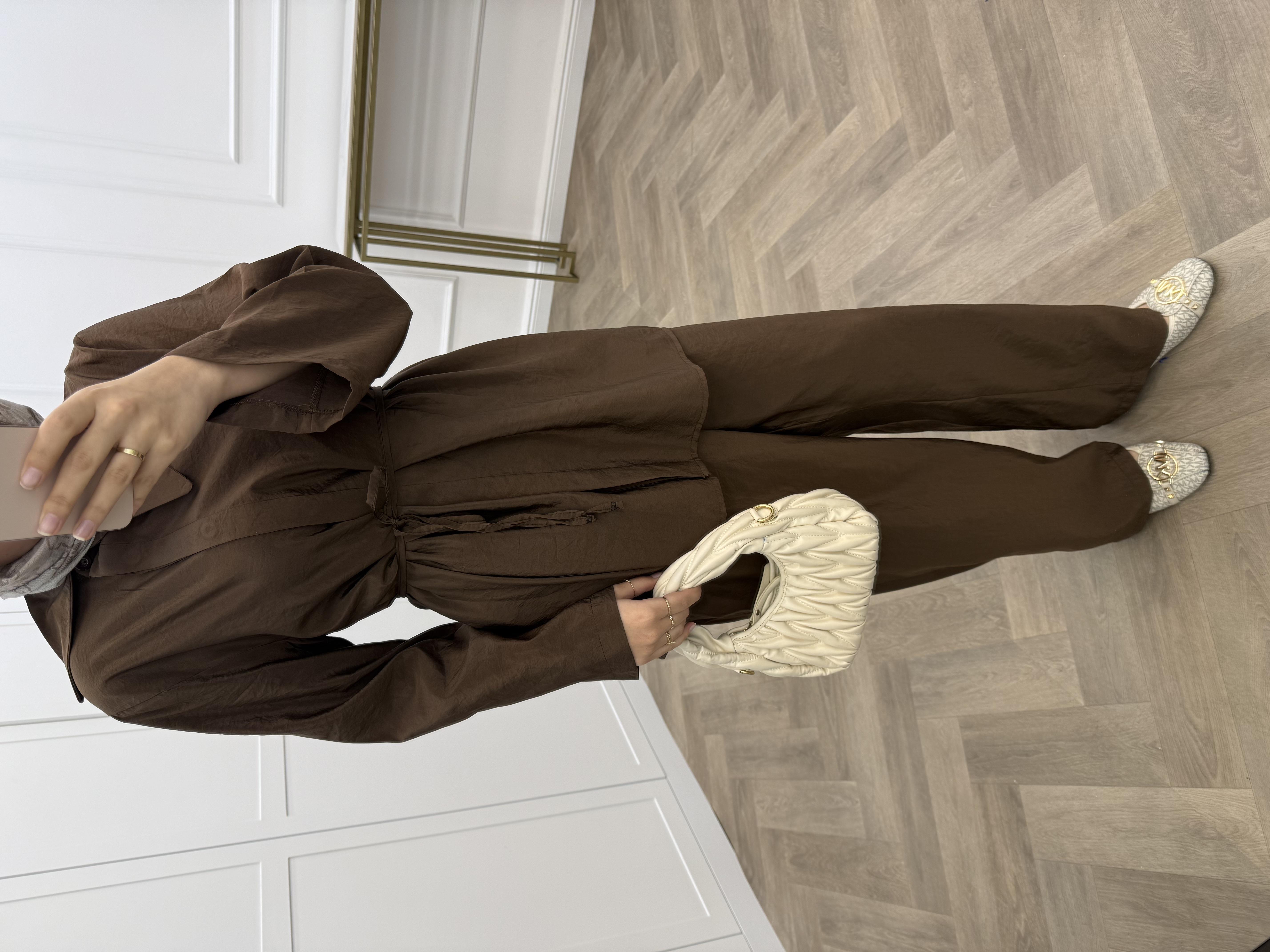 SAHRA PANTOLONLU TAKIM KAHVE