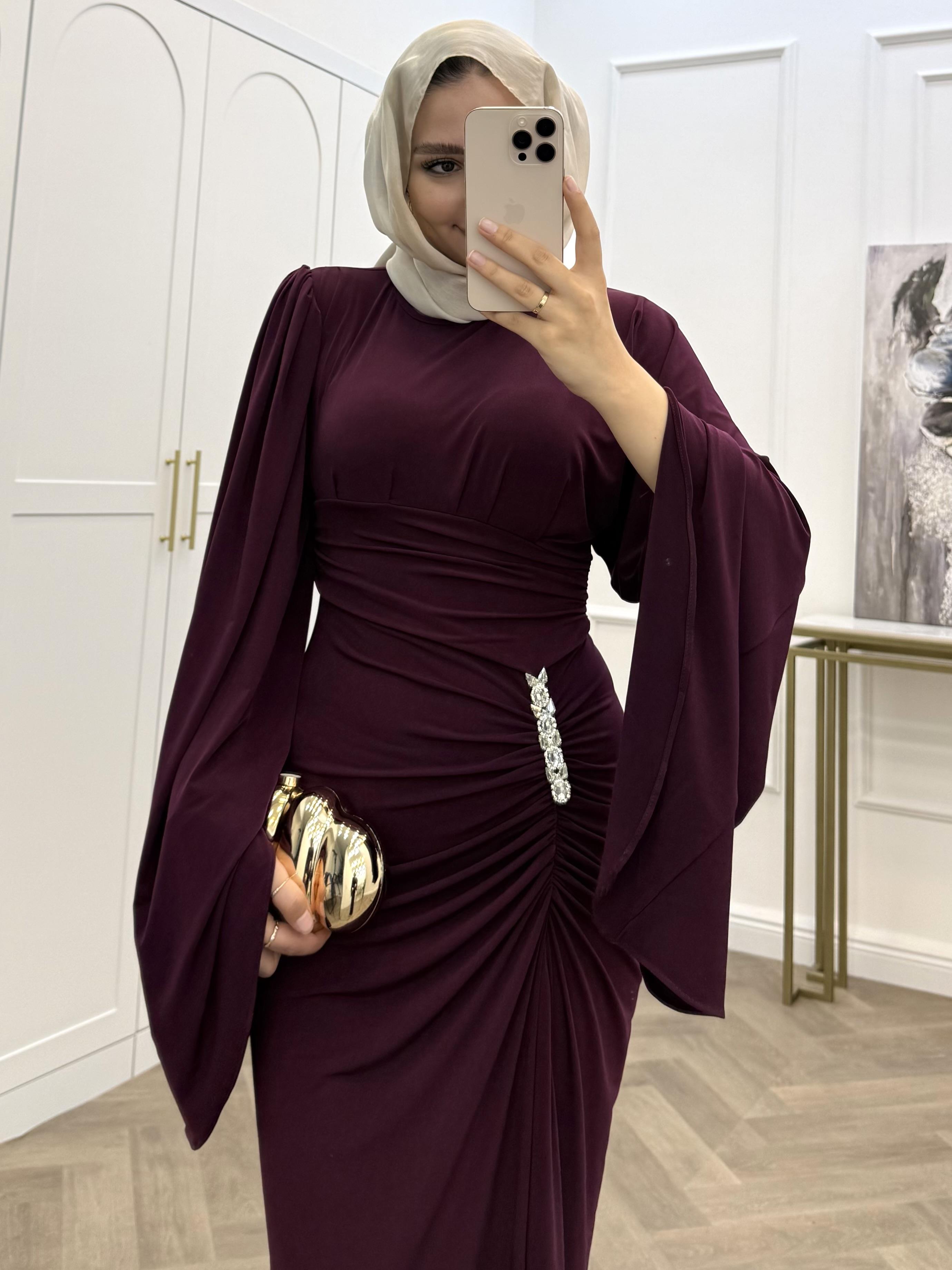 SALAŞ KOL SANDY ELBİSE MÜRDÜM