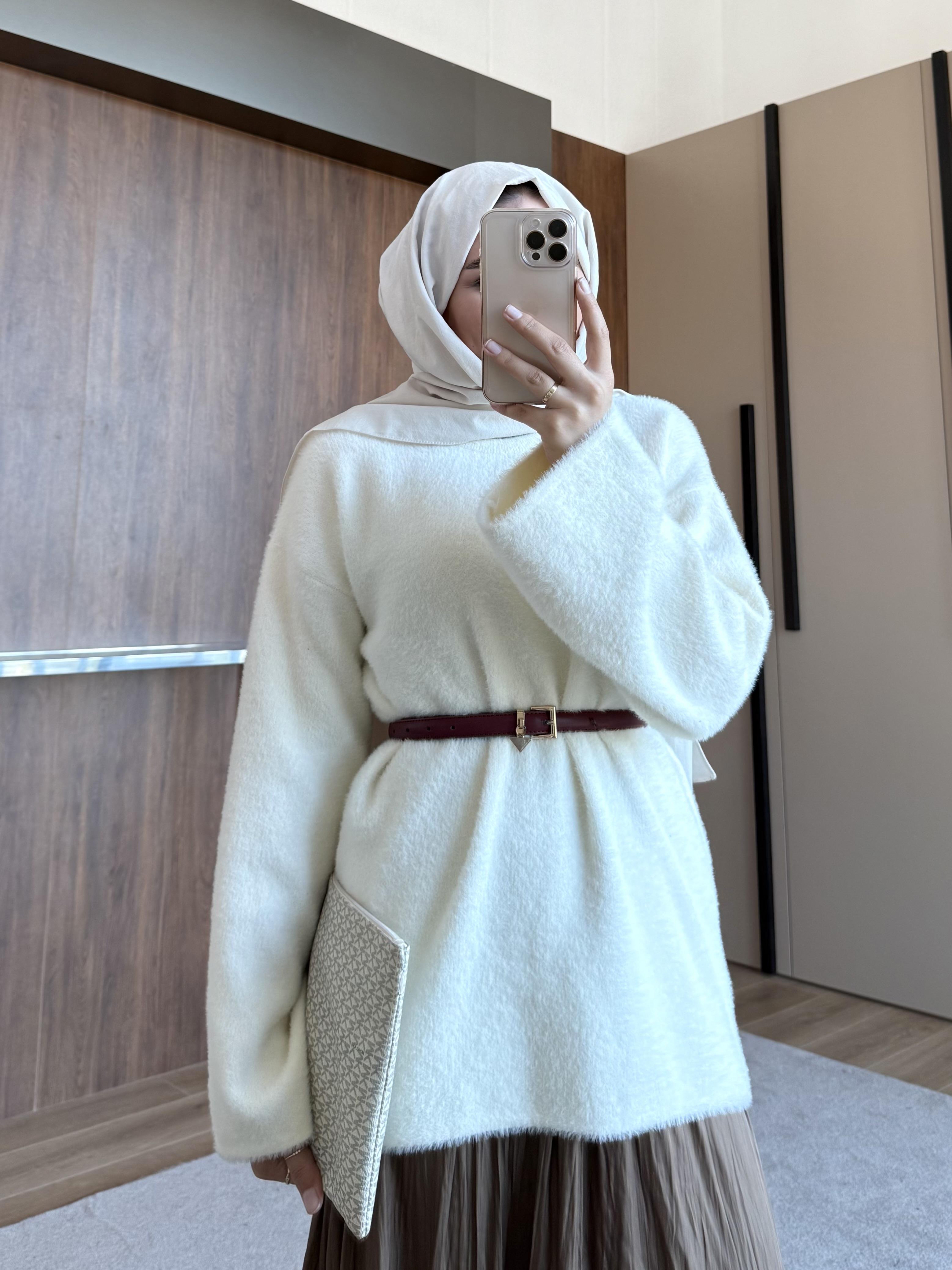 SALAŞ KOL YOMUŞ BLUZ  EKRU