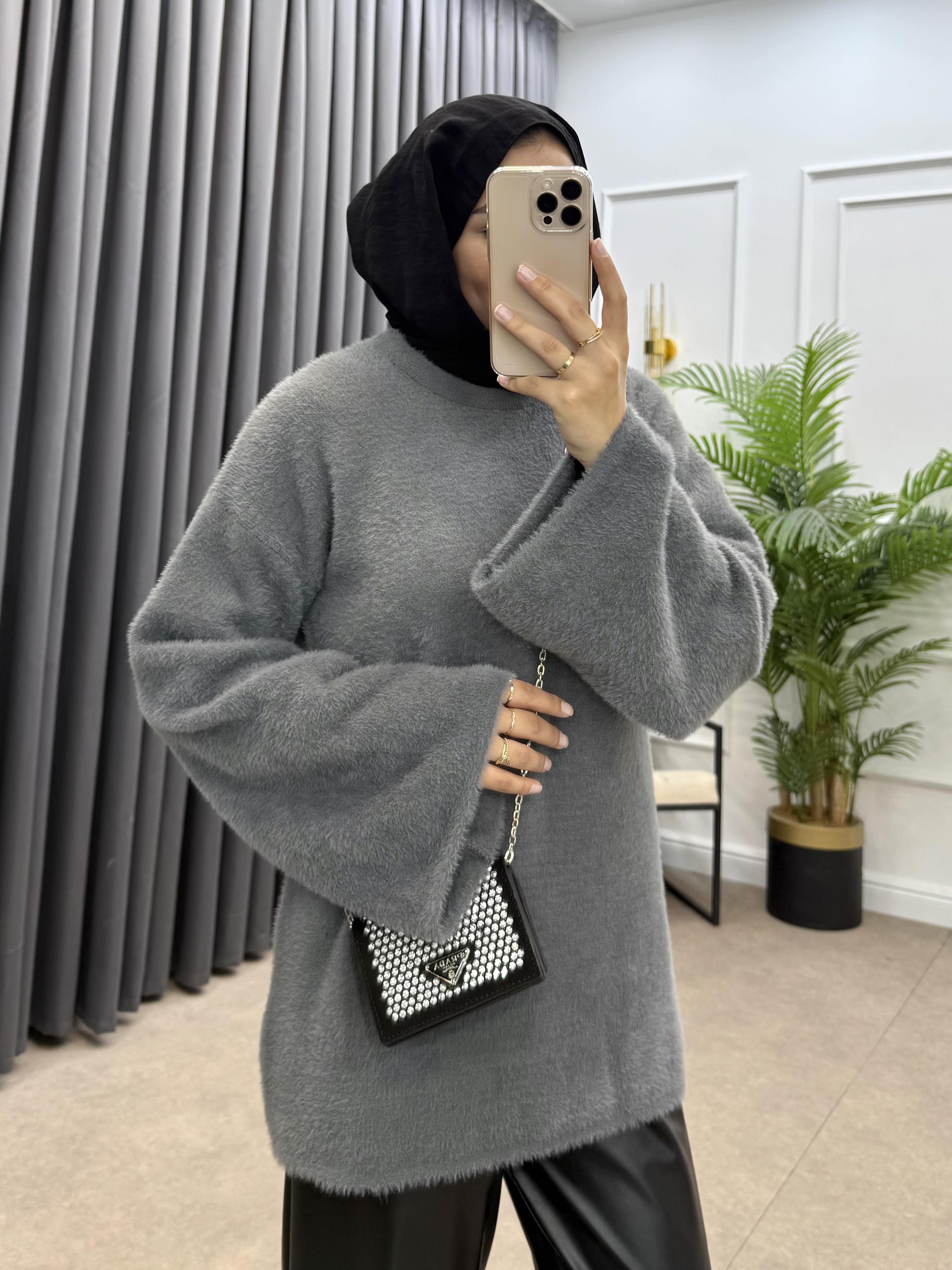 SALAŞ KOL YOMUŞ BLUZ FÜME