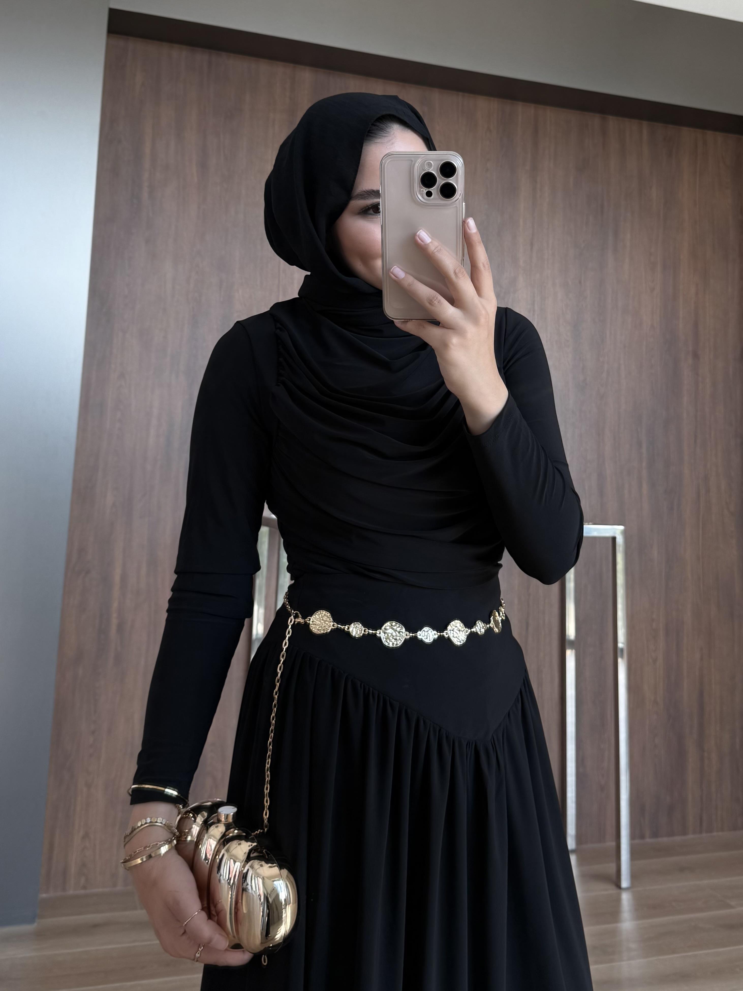 SANDY ETEKLİ TAKIM SİYAH