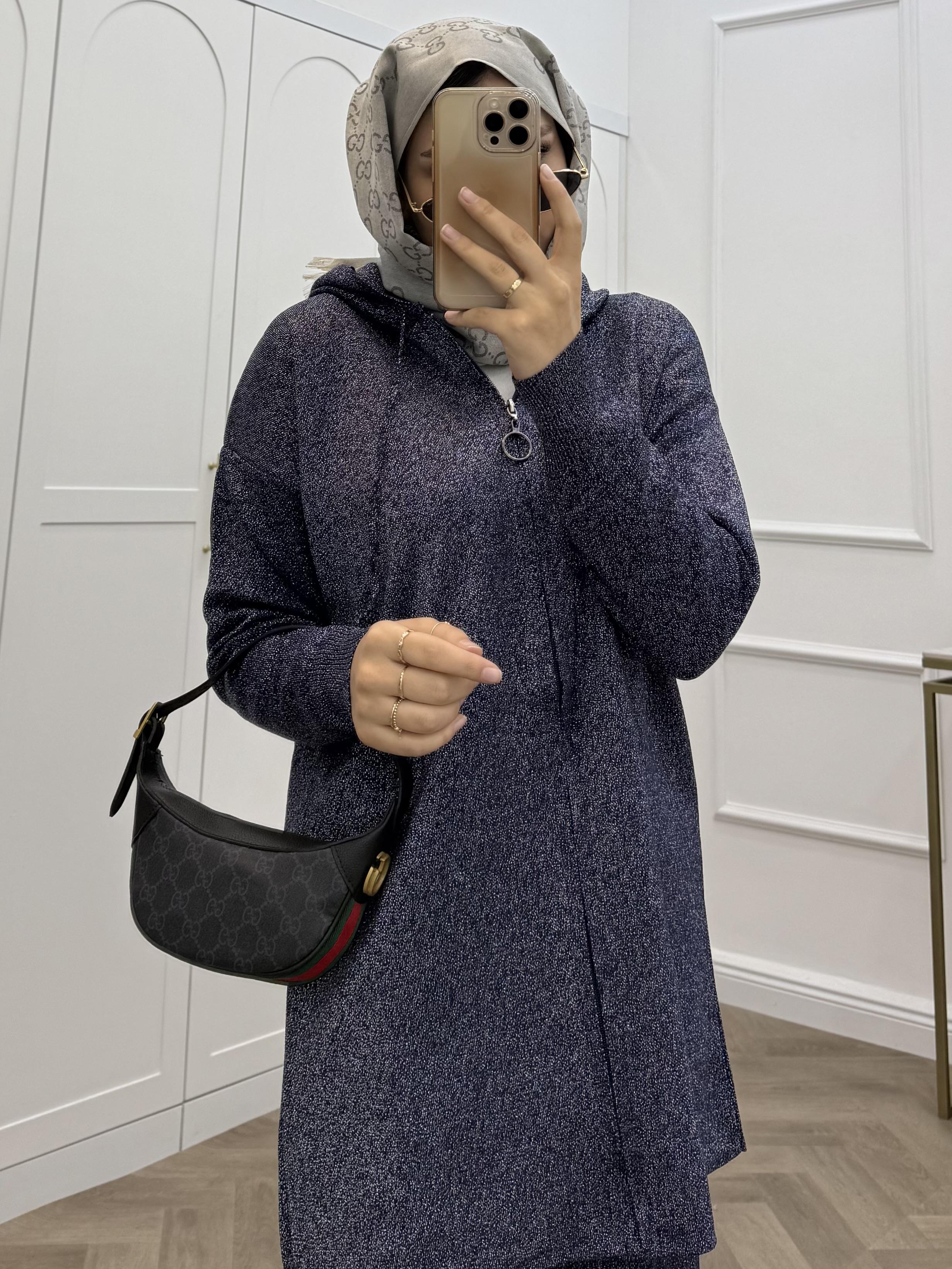 SİMLİ ÇELİK ÖRME TAKIM LACİVERT