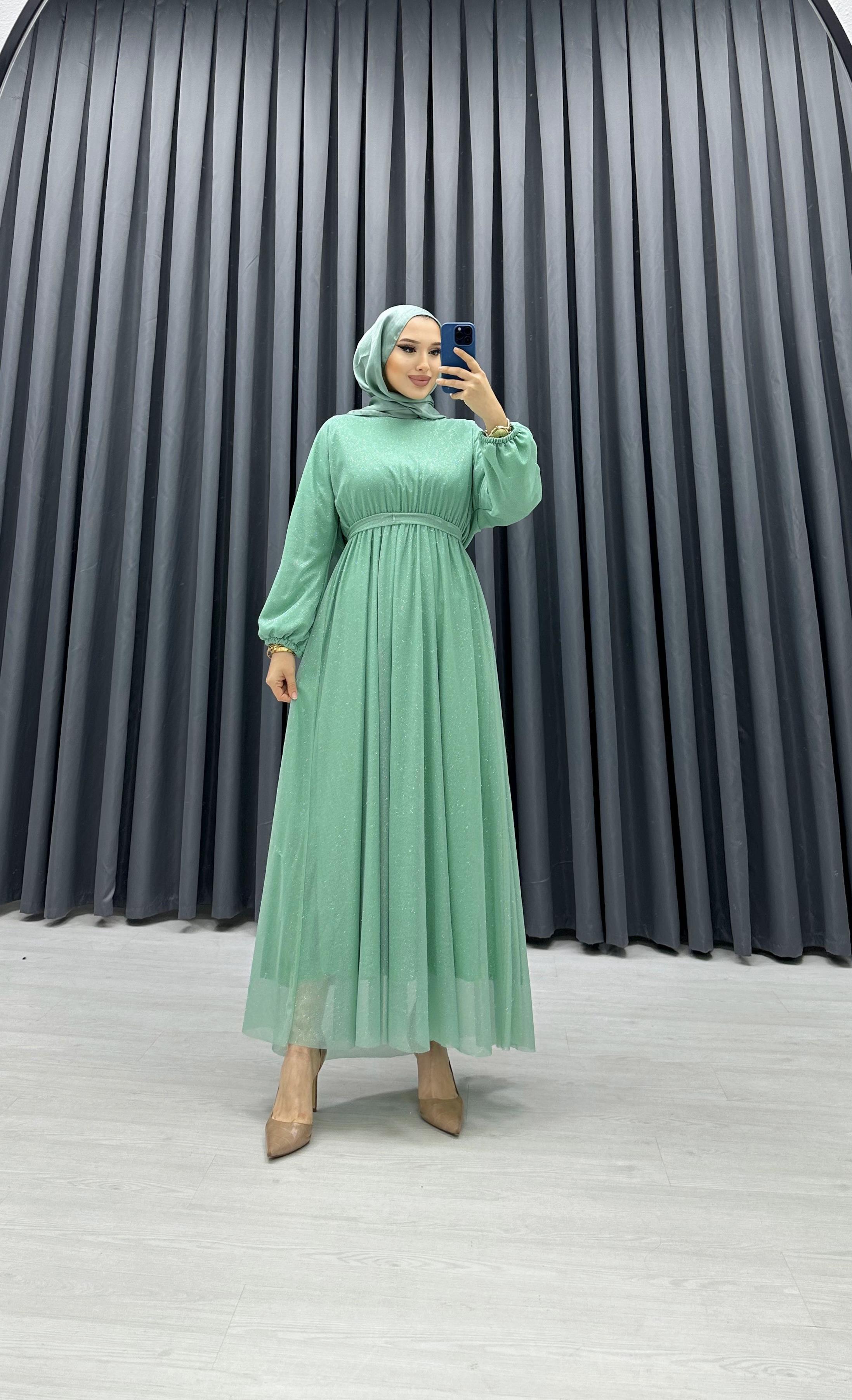 SİMLİ TÜL ELBİSE ÇAĞLA