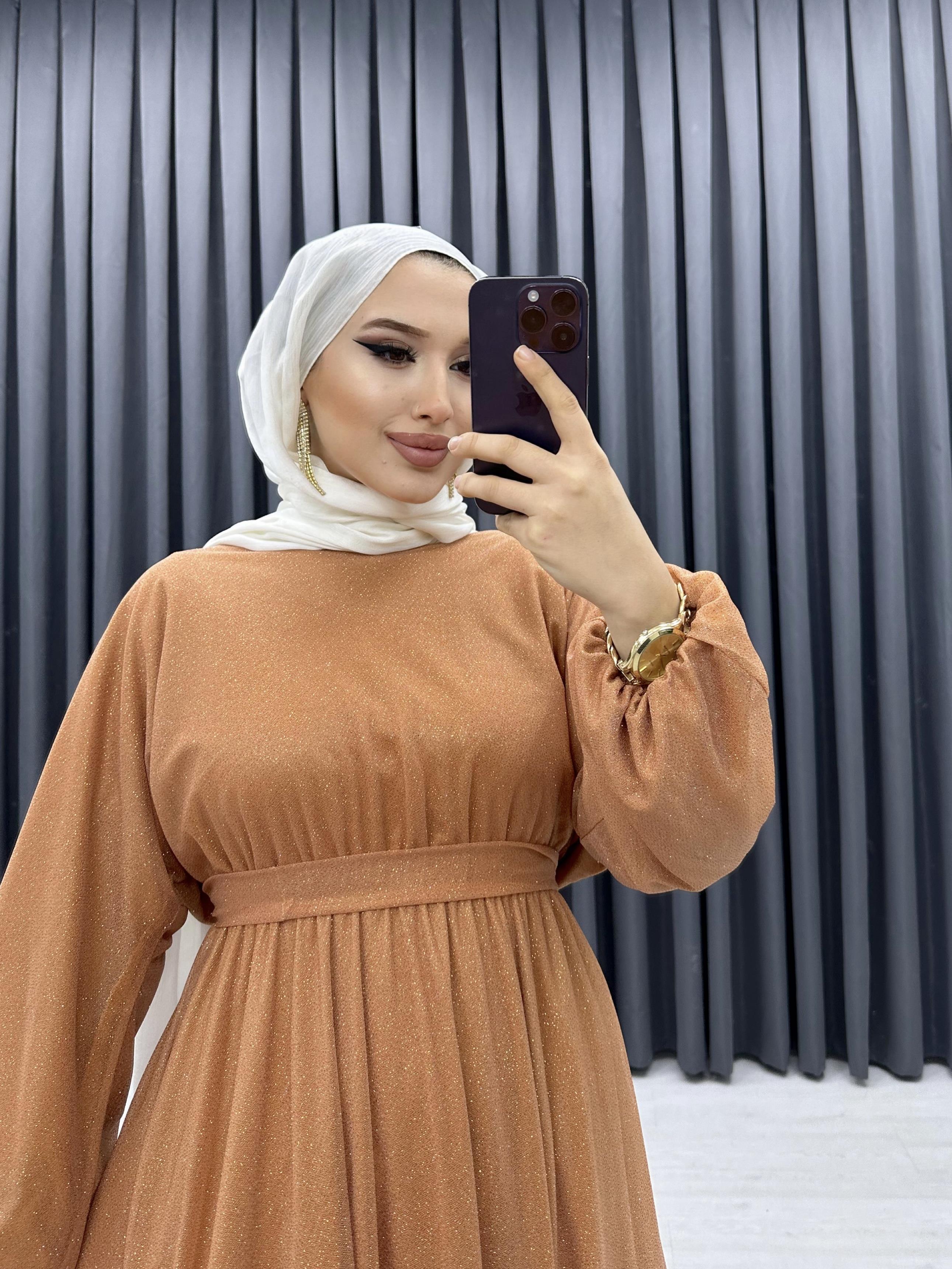 SİMLİ TÜL ELBİSE GOLD