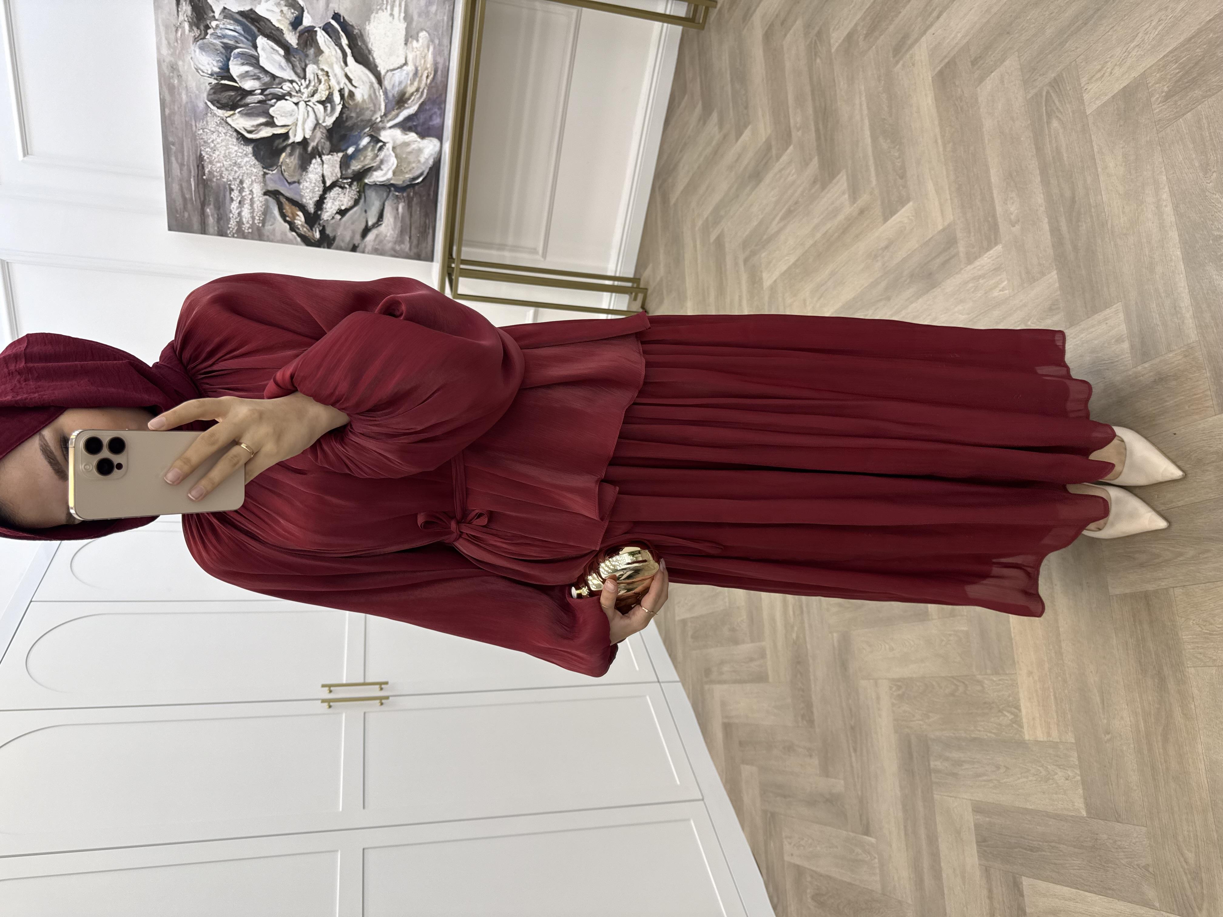 SUEL JANJAN ETEKLİ TAKIM BORDO