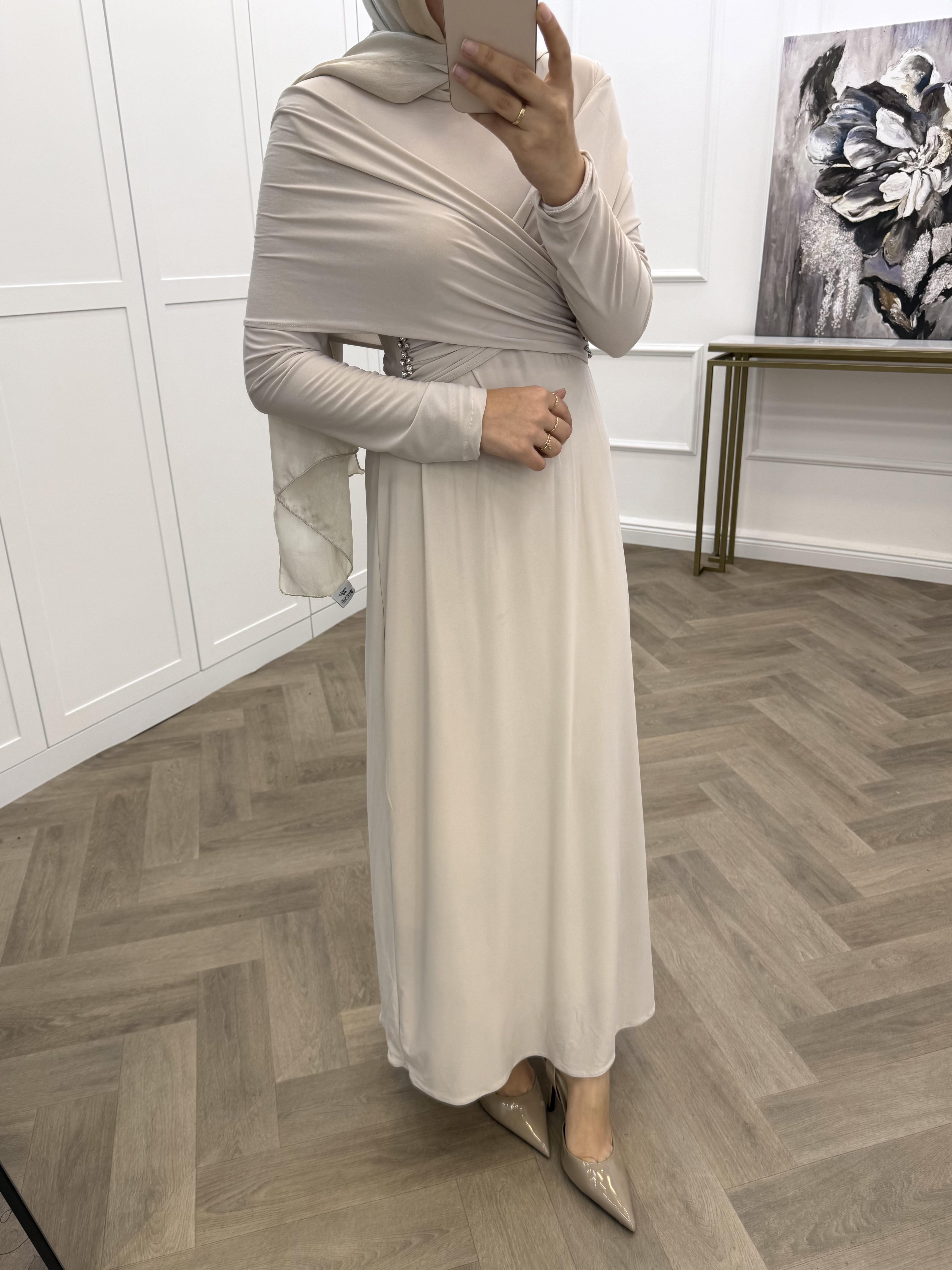 TASARIM TAŞLI SANDY ELBİSE TAŞ