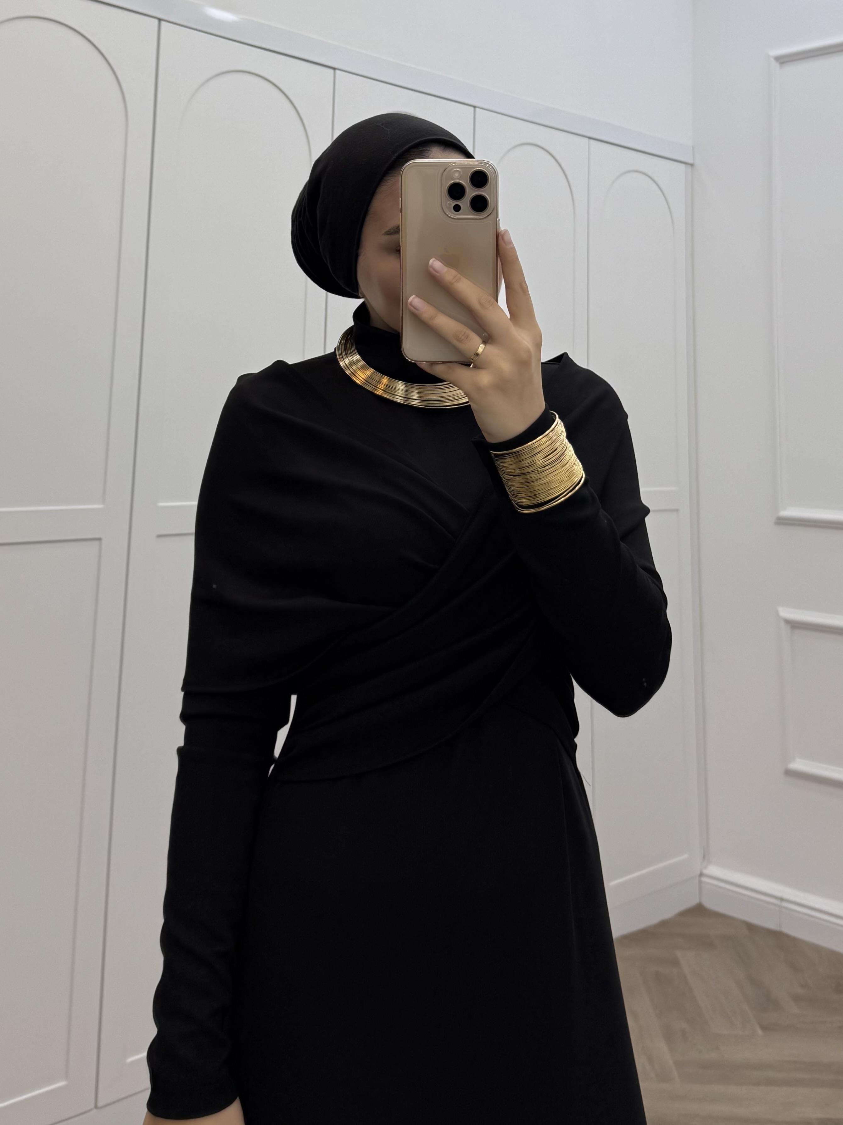 TASARIM ELBİSE SİYAH