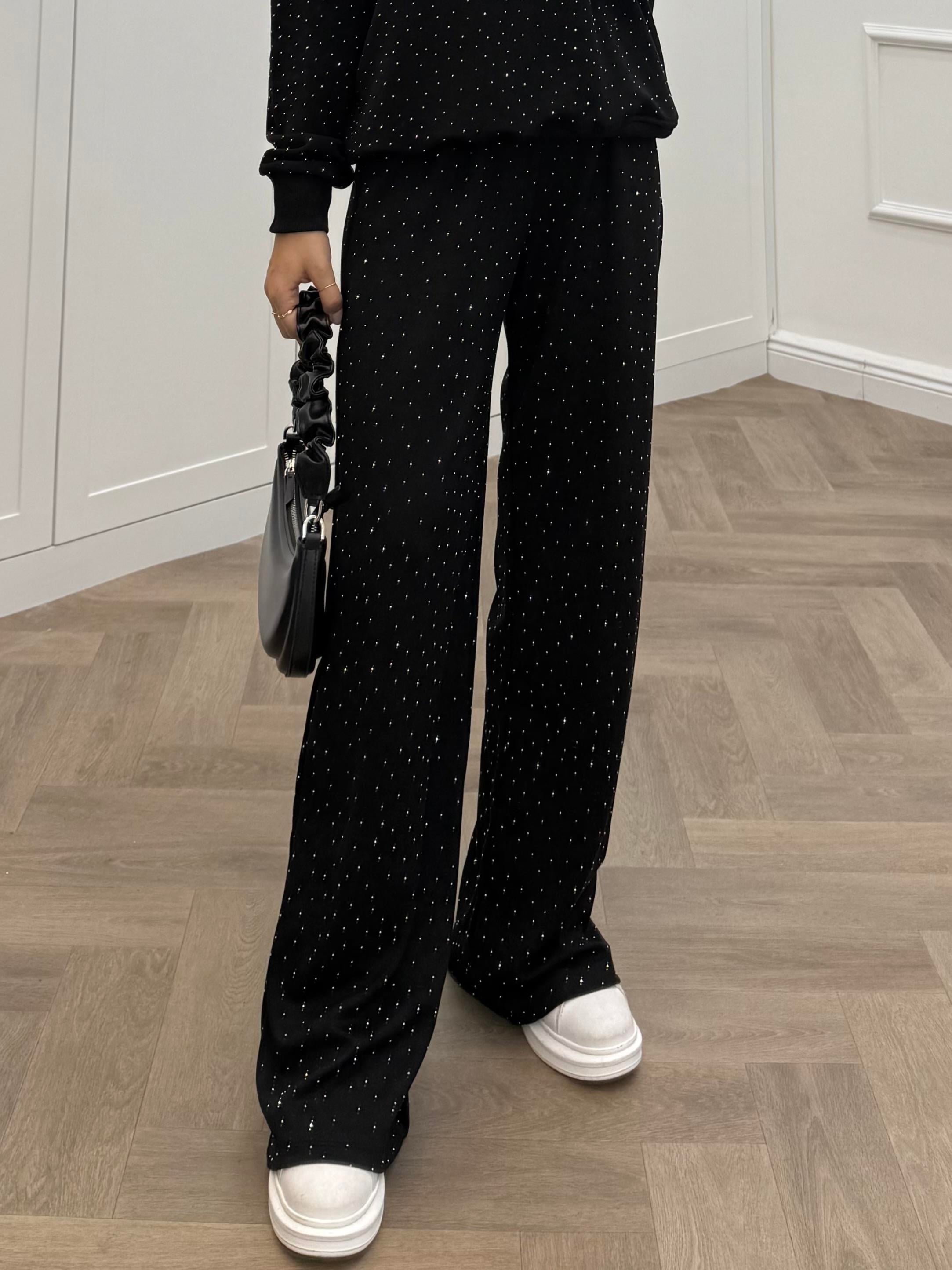 TAŞLI OYSHO PANTOLON SİYAH