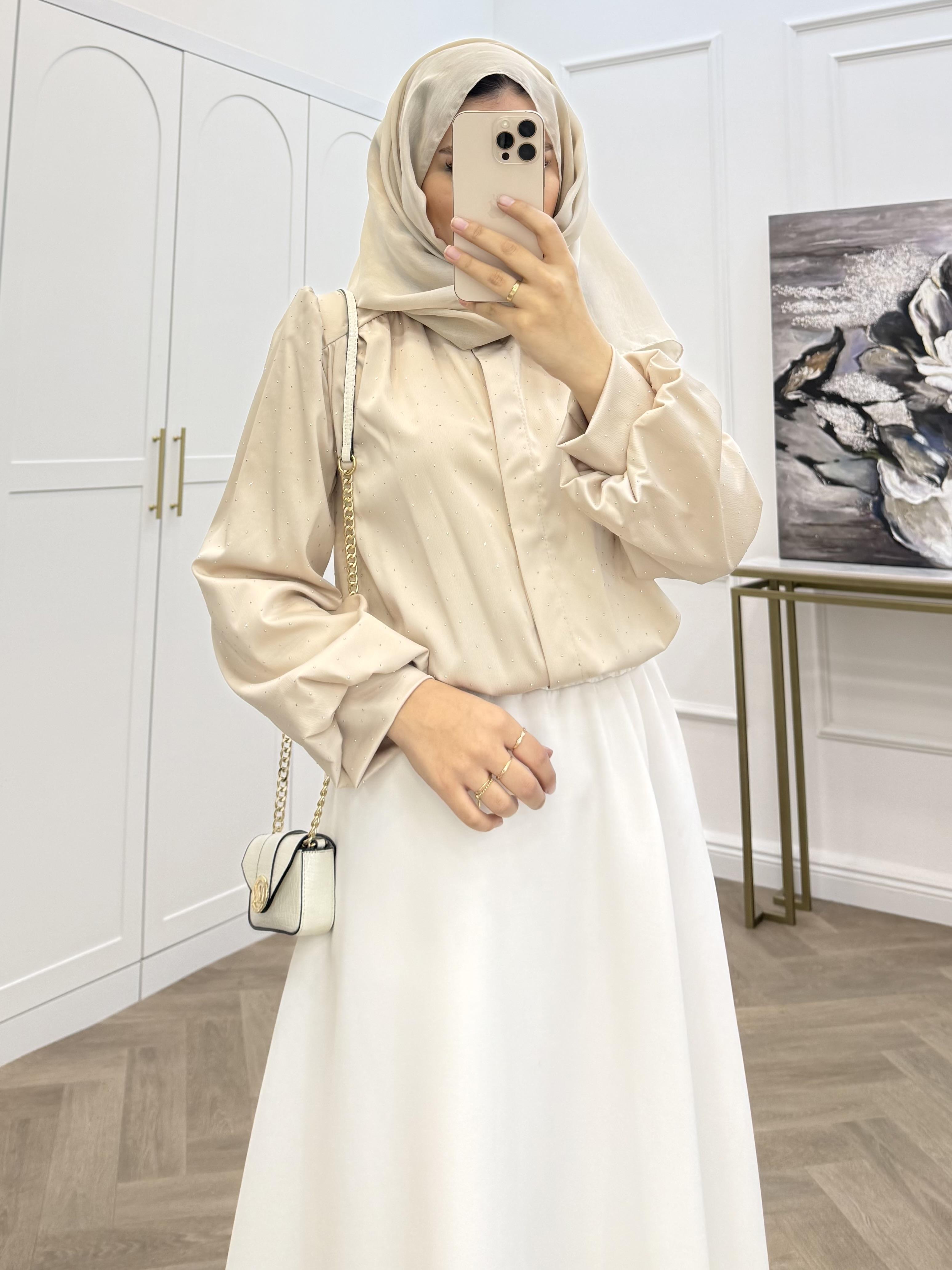 TAŞLI SATEN GÖMLEK TAŞ