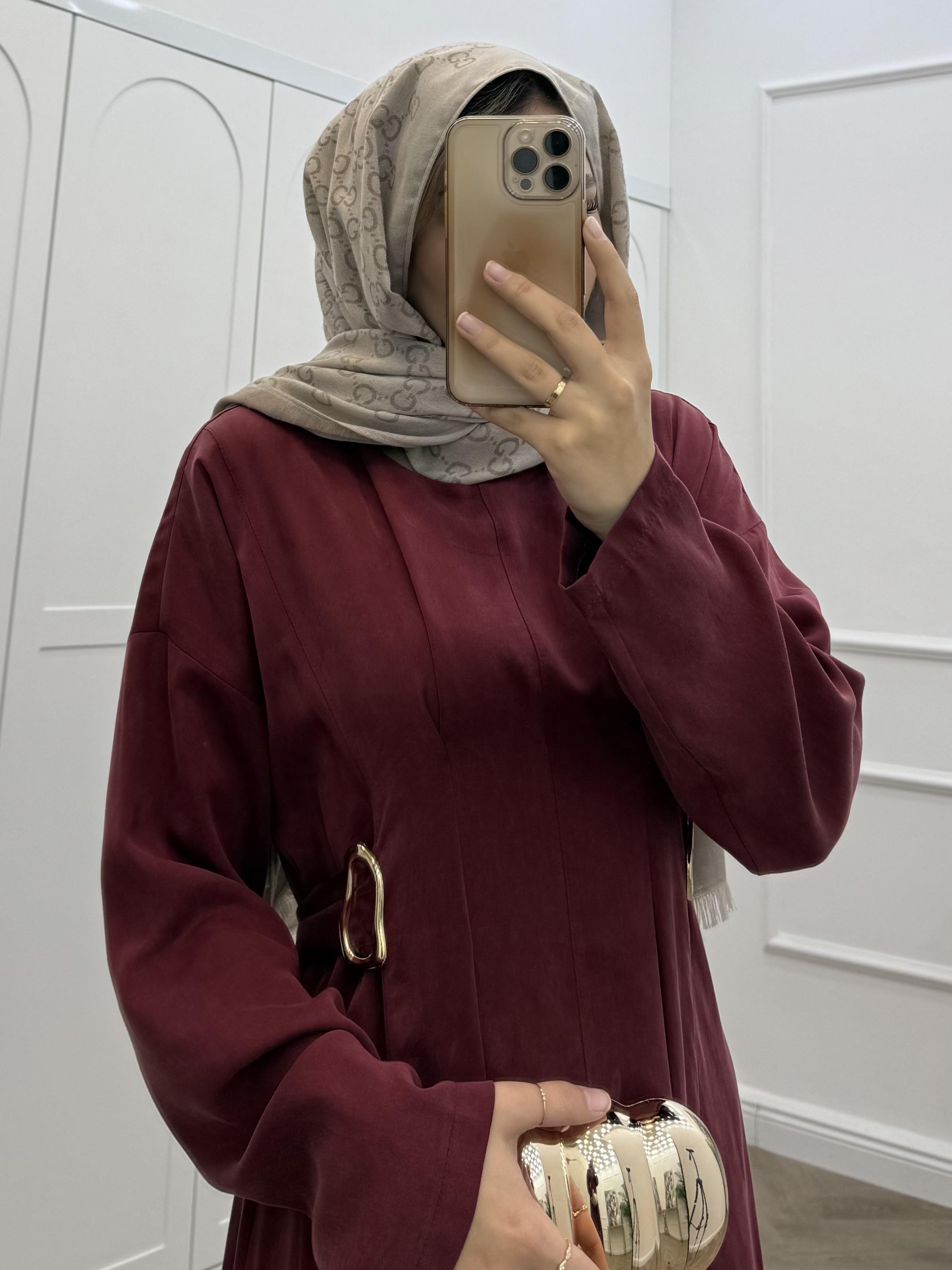 TOKALI MODAL ELBİSE BORDO