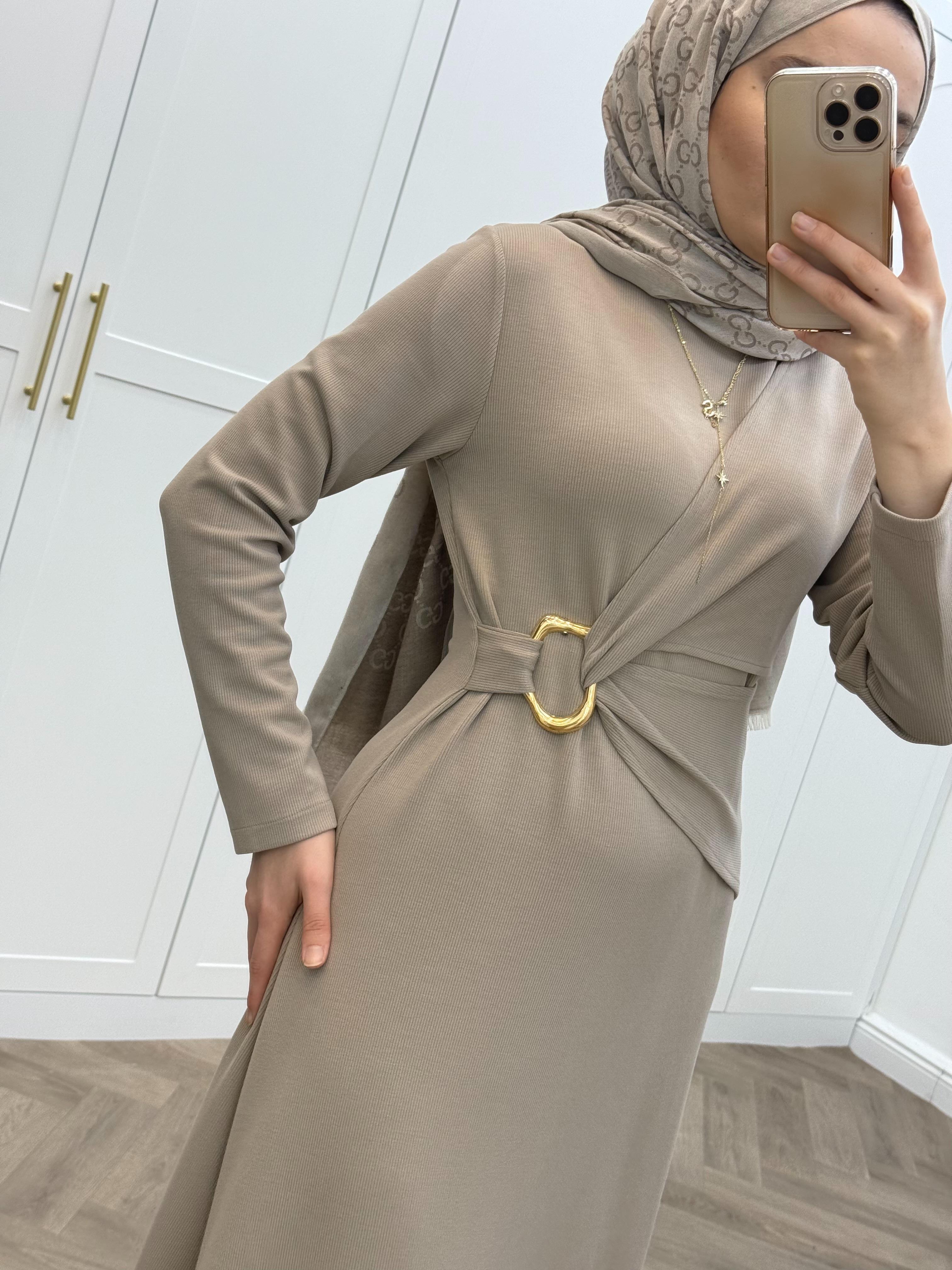 TOKALI OYSHO ELBİSE BEJ