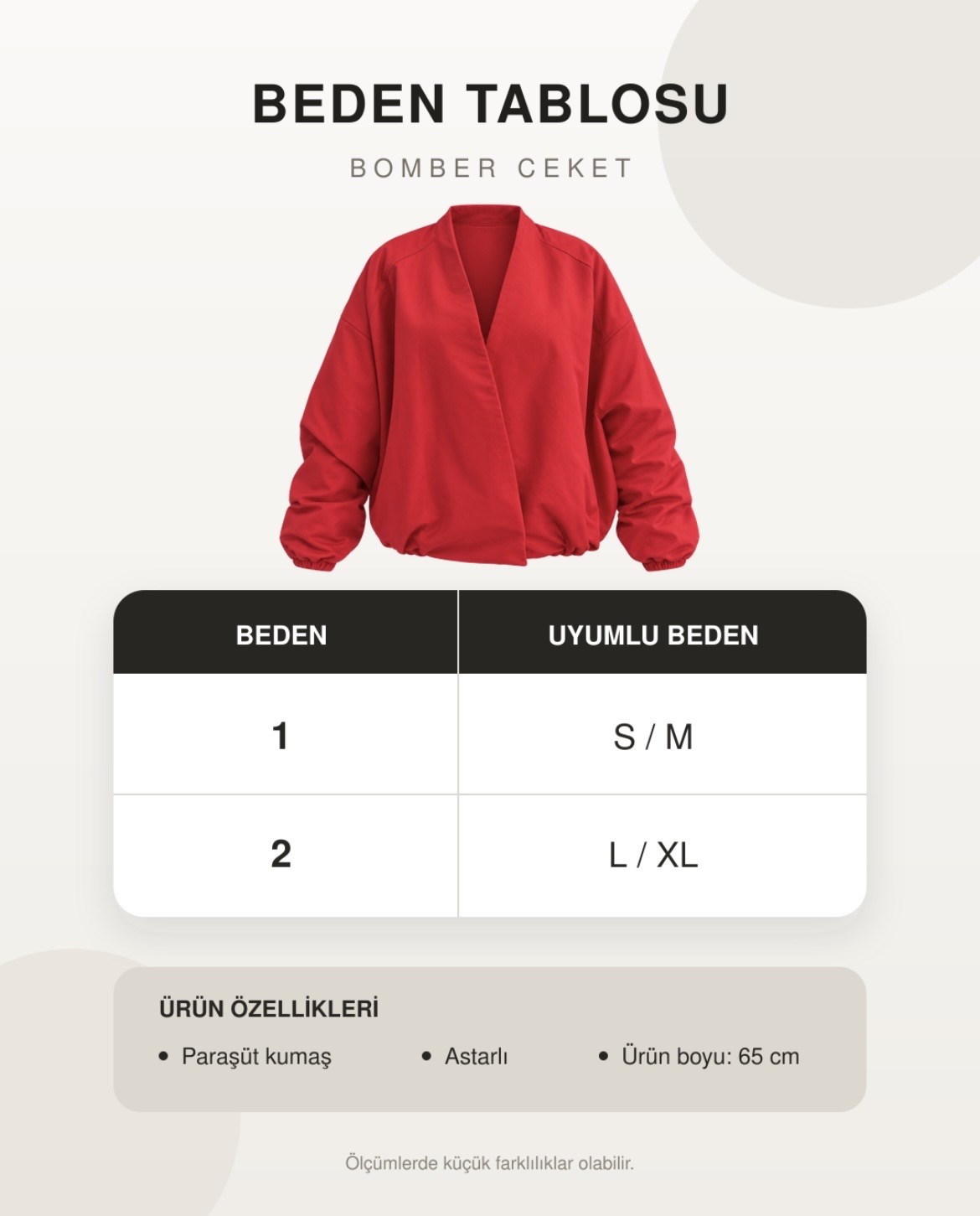 V YAKA BOMBER CEKET KIRMIZI