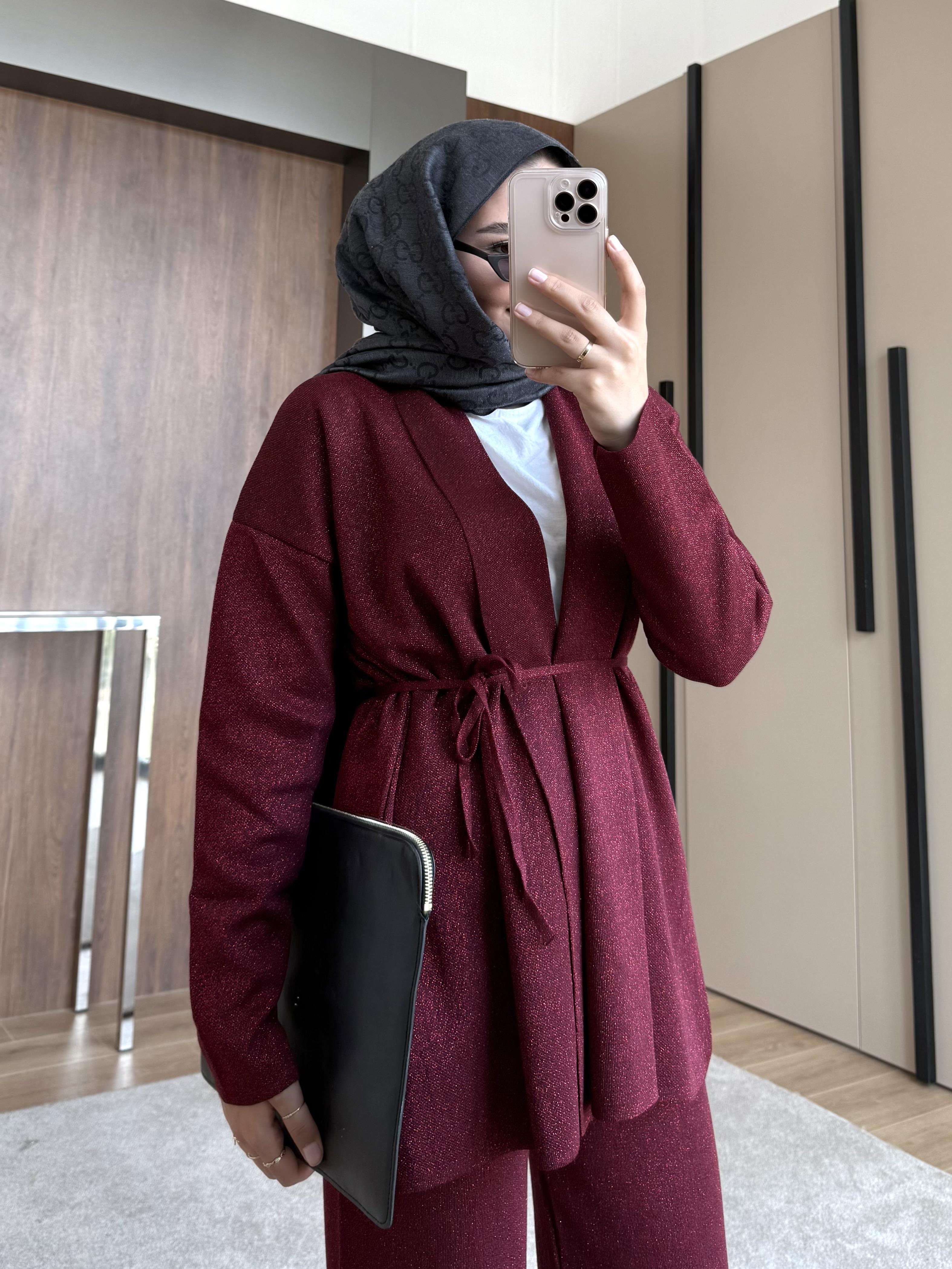 VİCTORİA SİMLİ TAKIM BORDO 