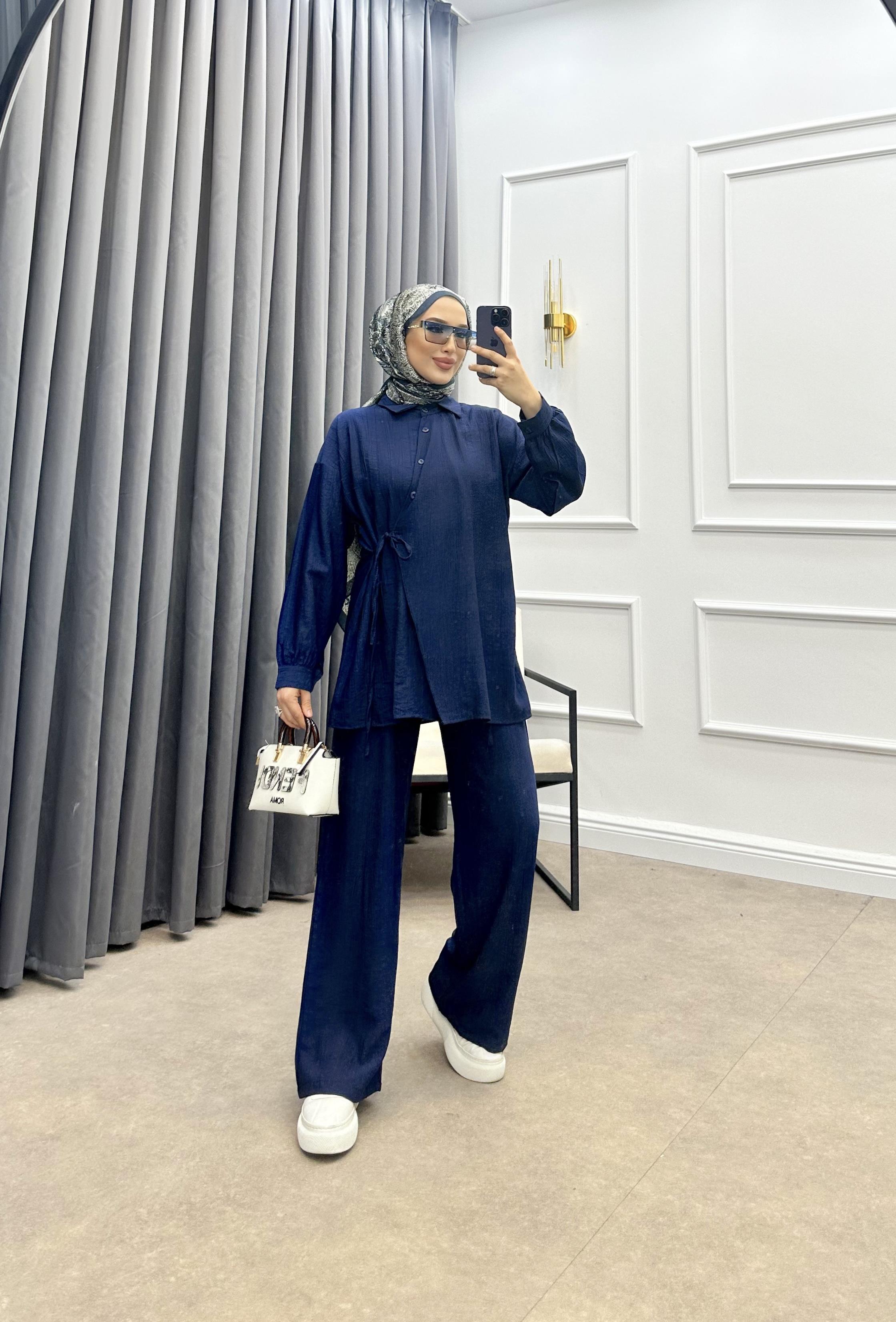 YANDAN BAĞLAMALI TAKIM LACİVERT