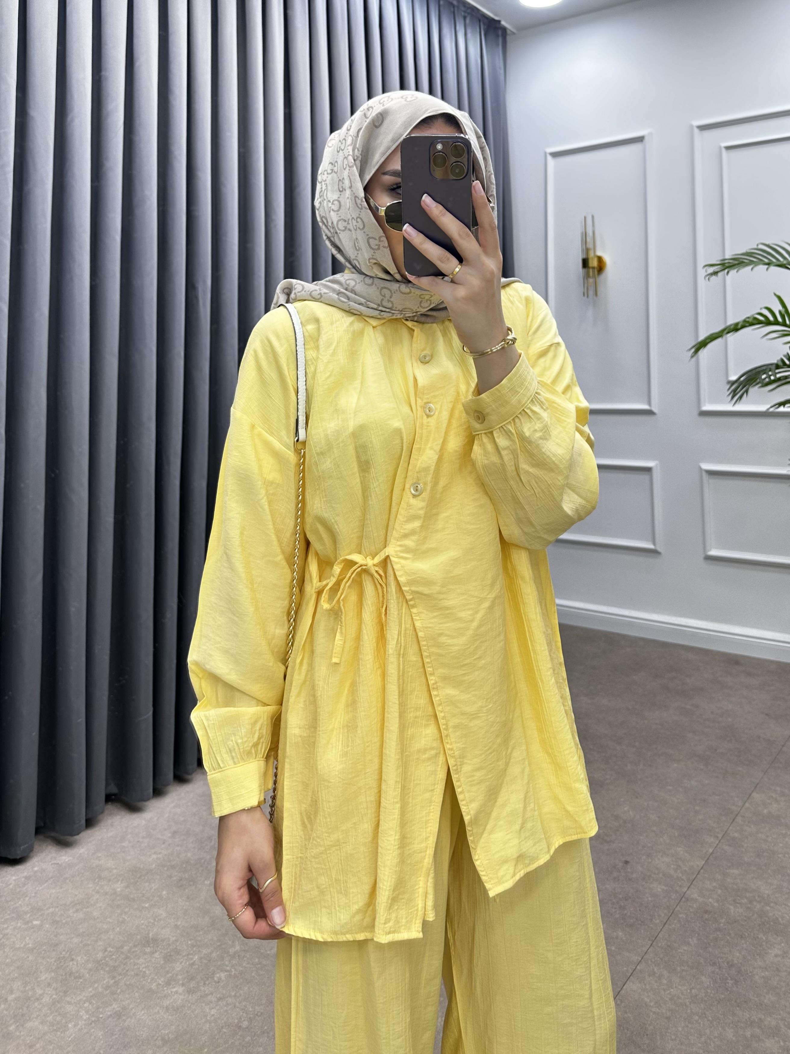 YANDAN BAĞLAMALI TAKIM SARI