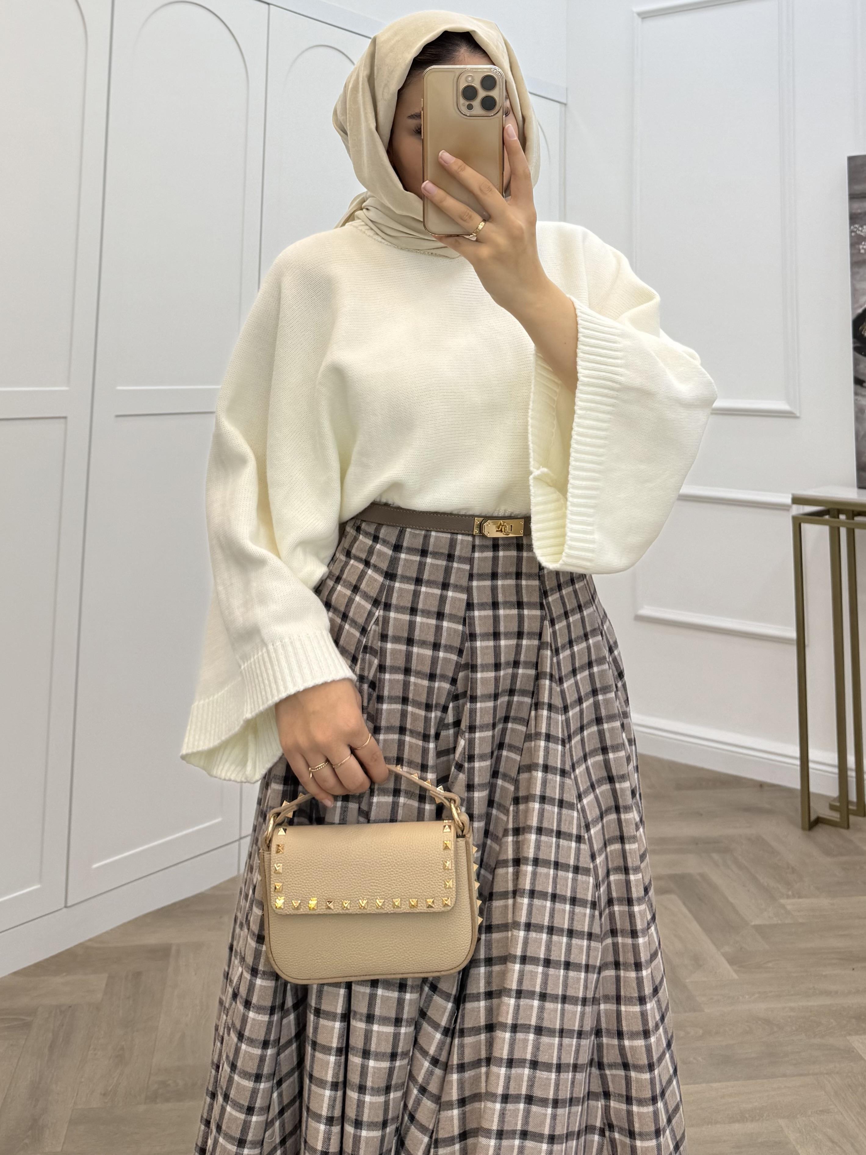 YARASA KOL TRİKO KAZAK EKRU