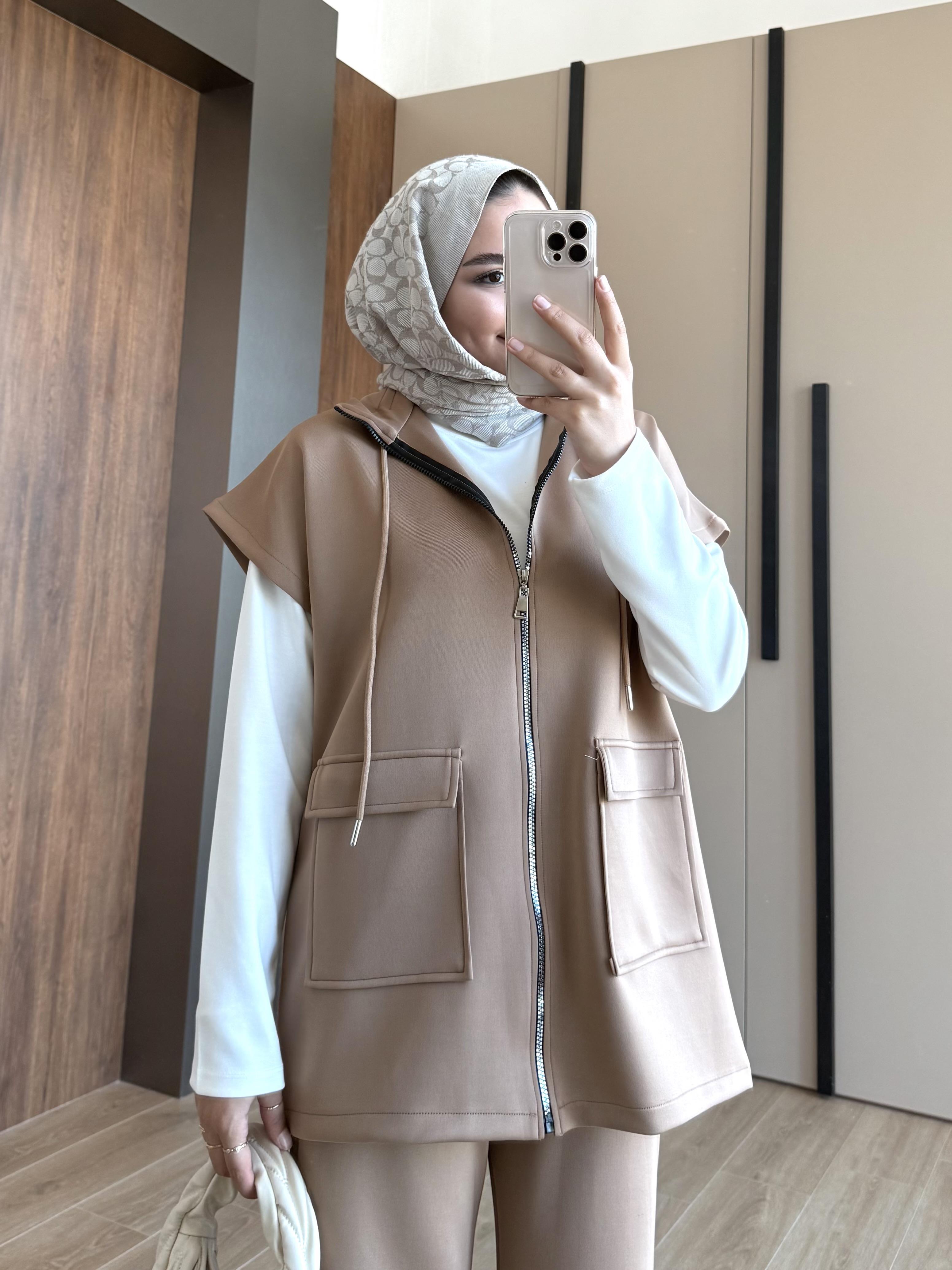 YELEKLİ SCUBA TAKIM CAMEL