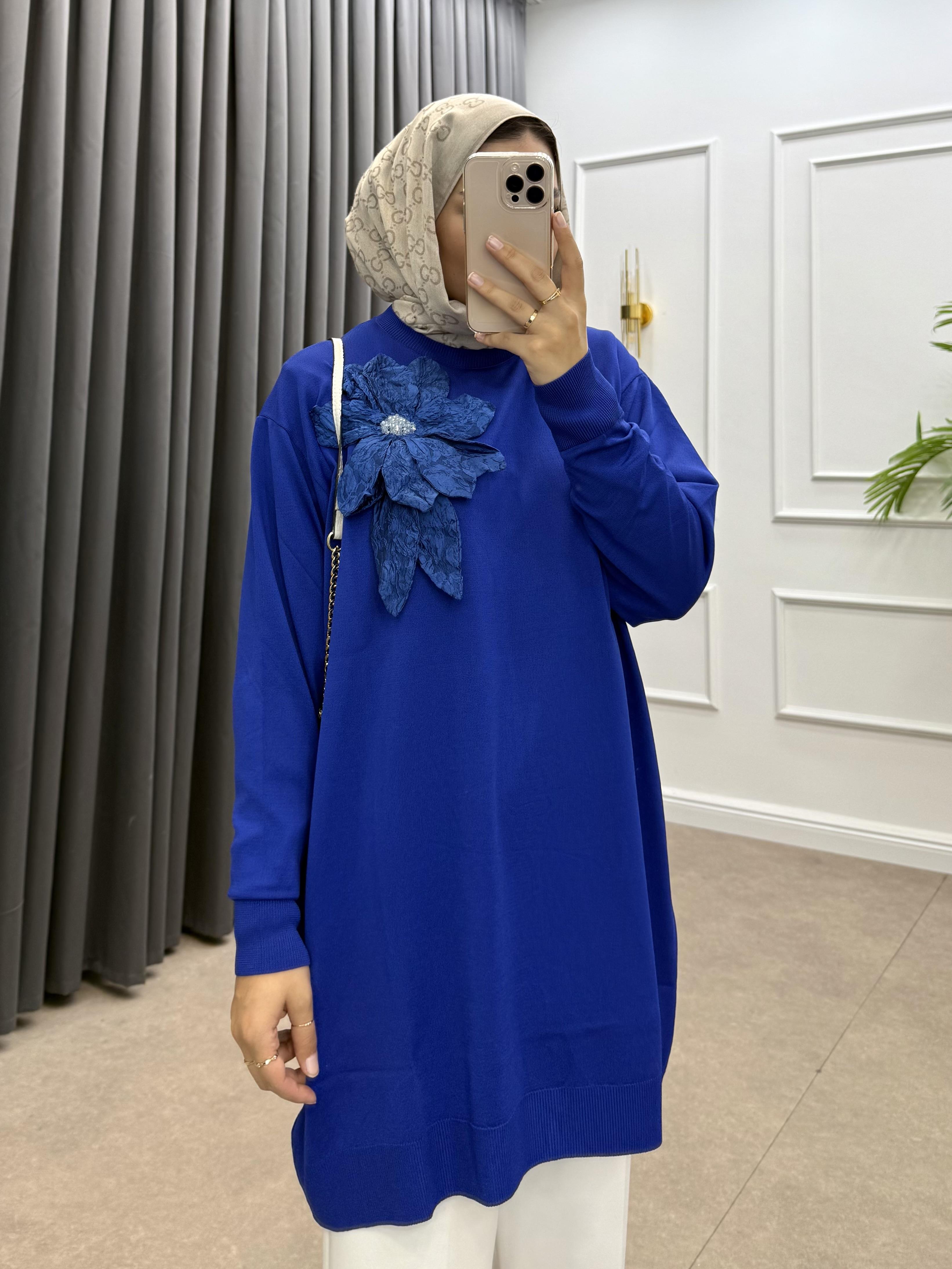 ZAMBAK MERSERİZE TUNİK SAKS