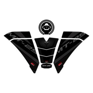 GP Kompozit Yamaha MT-25 2020-2022 Uyumlu Tank Pad Seti Siyah