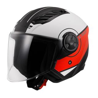 LS2 Airflow 2 Cover Mat Siyah Kırmızı Beyaz