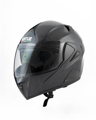 VIRTUE ÇENE AÇILIR KASK KARBON SİYAH