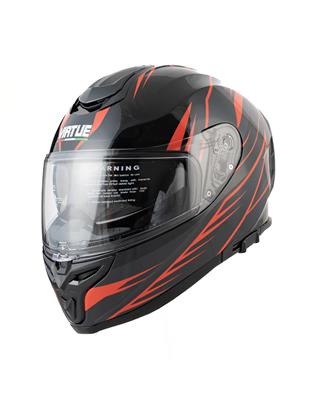 VIRTUE KAPALI KASK SİYAH KIRMIZI