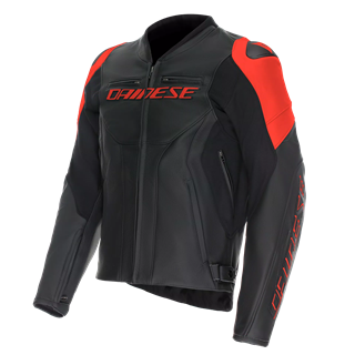 Dainese Racing 5 Deri Motosiklet Ceketi – AA Sertifikalı, Smart Air UyumluDAINESE CEKET RACING 5 LEATHER BLK BLK RED FLUO