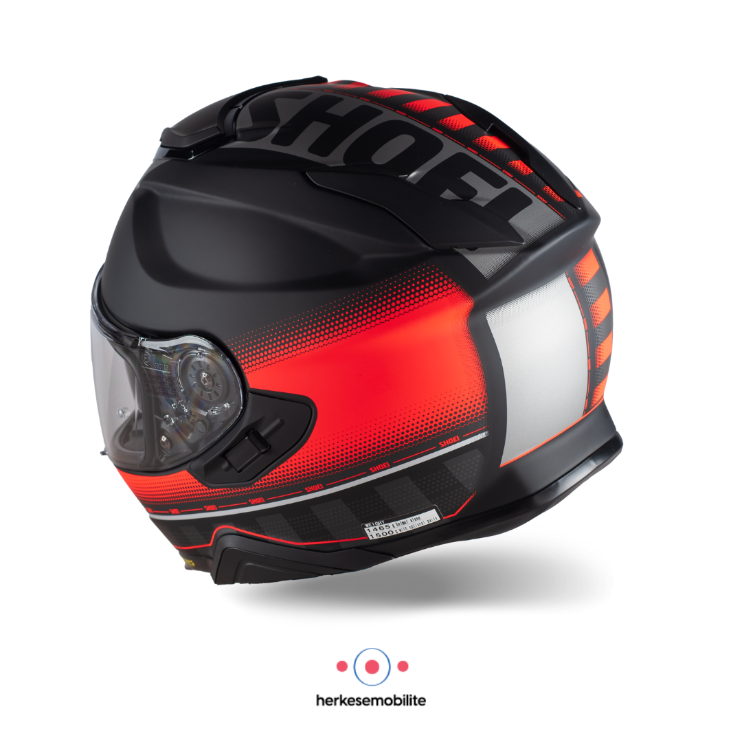 SHOEI GT-Air 2 Tesseract TC-1 Mat Kask Siyah-Gri-Kırmızı