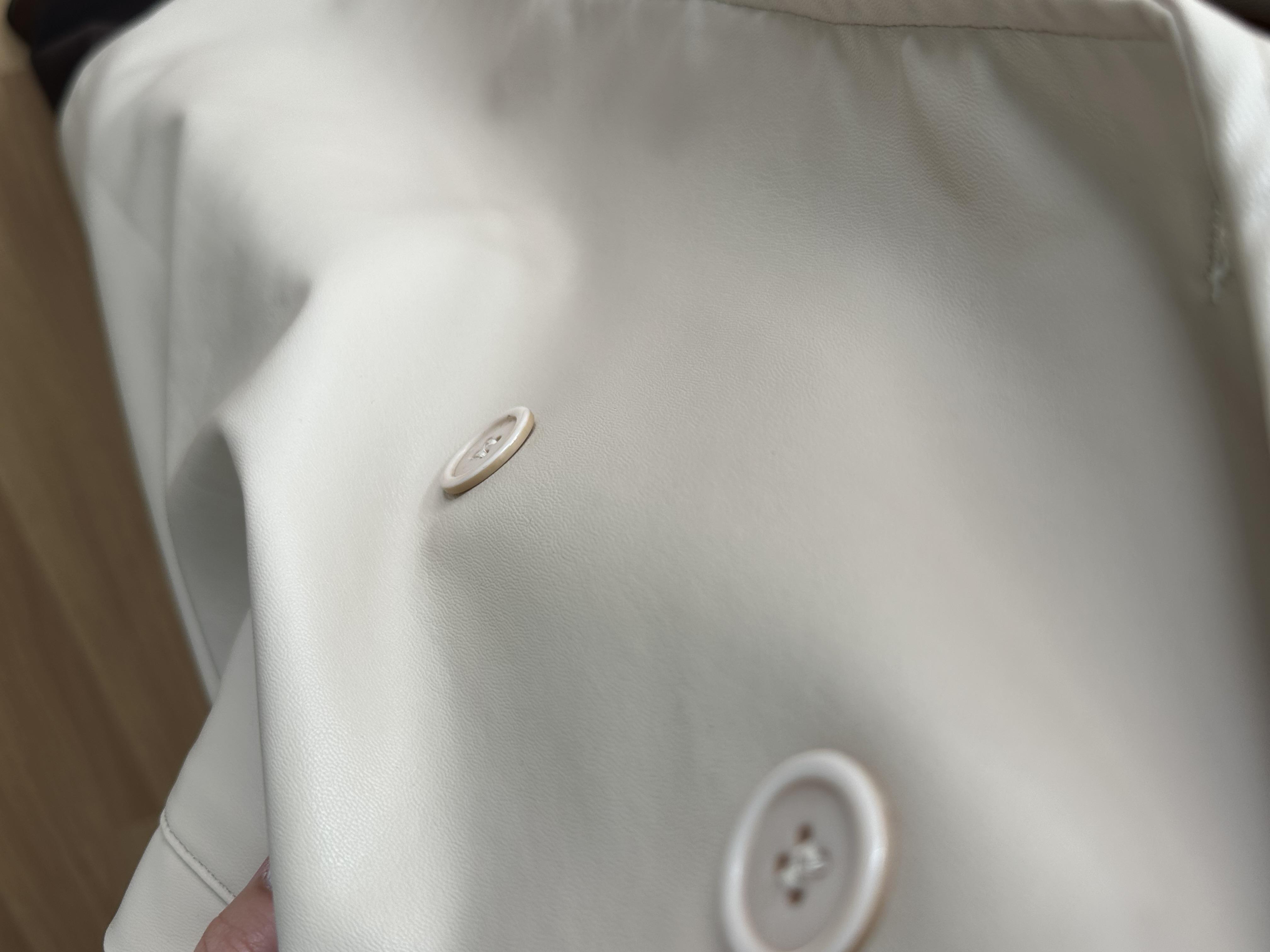 Alven Krem Lamineli Astarlı Deri Ceket