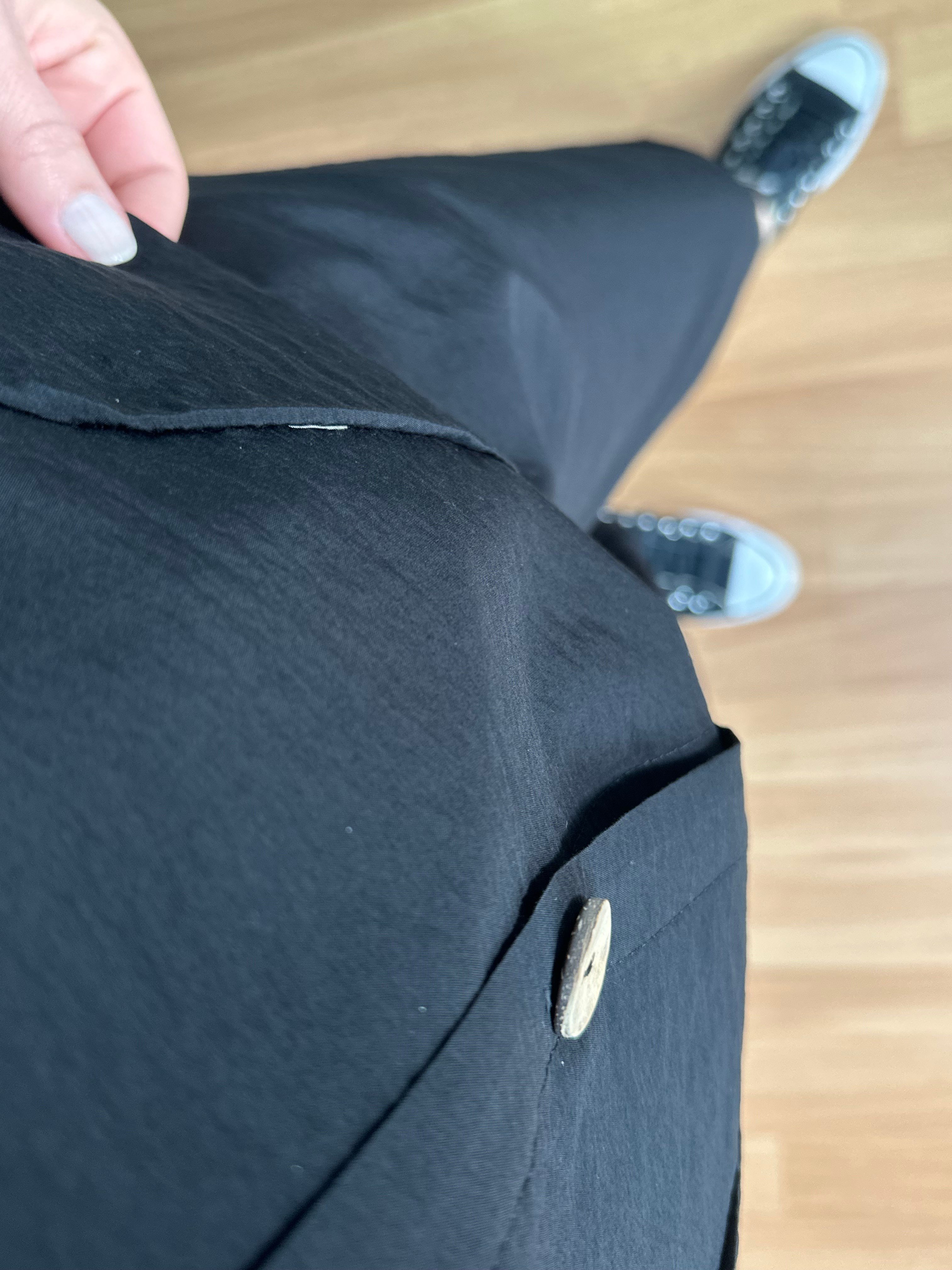 Aura Siyah Bambu Kumaş Kapüşonlu Takım 