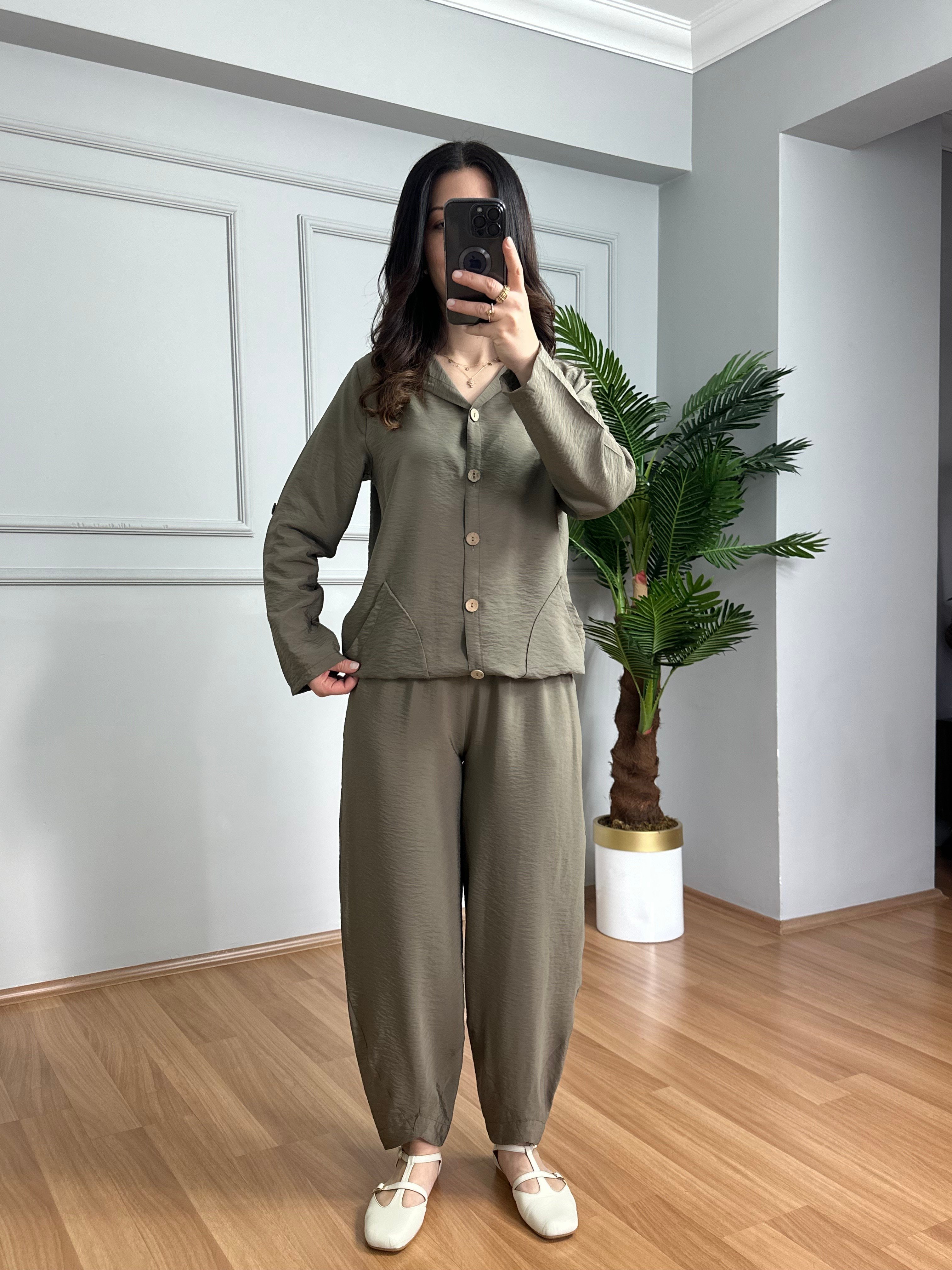 Aura Vizon Bambu Kumaş Kapüşonlu Takım 