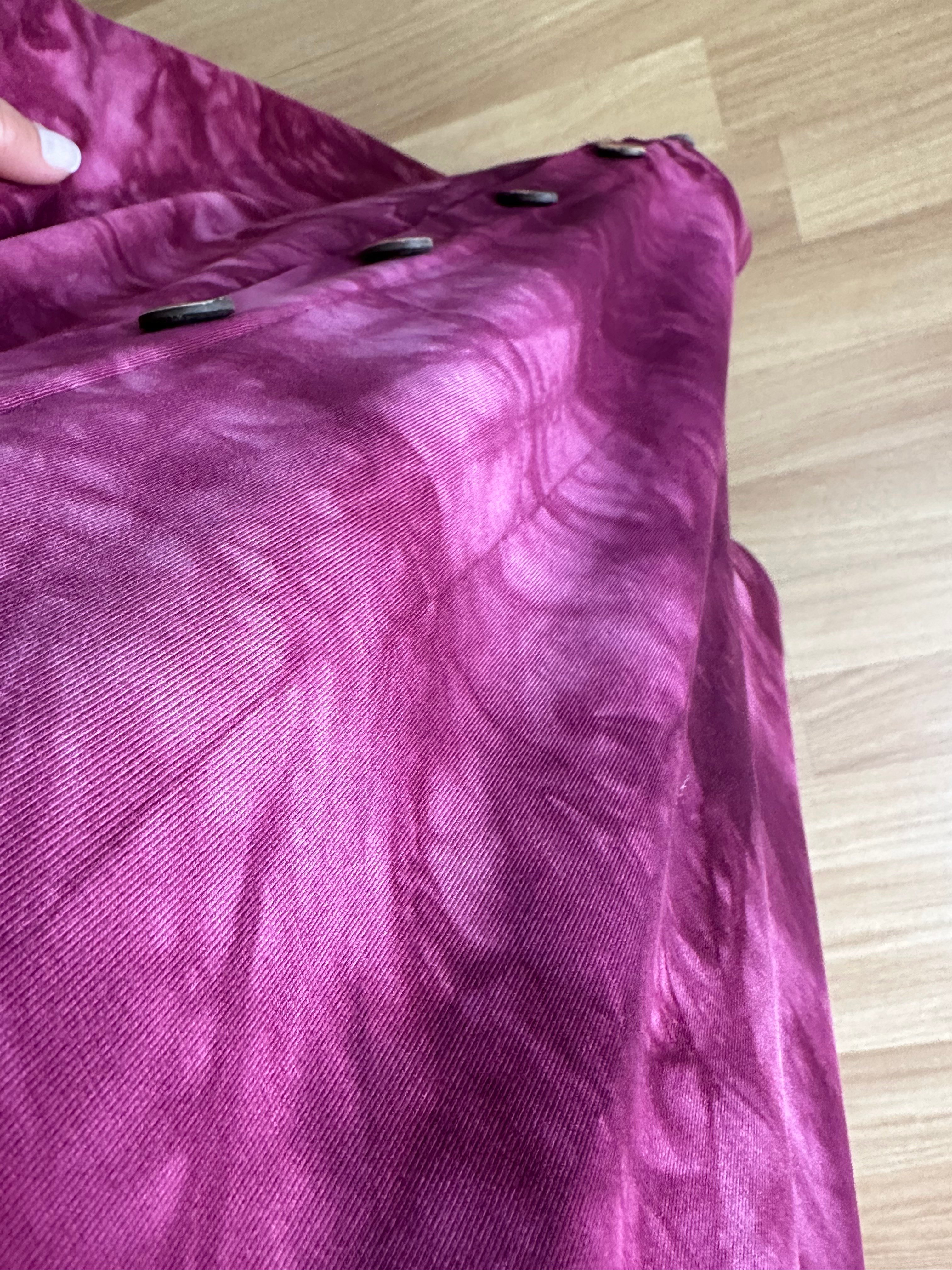 Best Fuşya Likralı Viskon Batik Desen Elbise