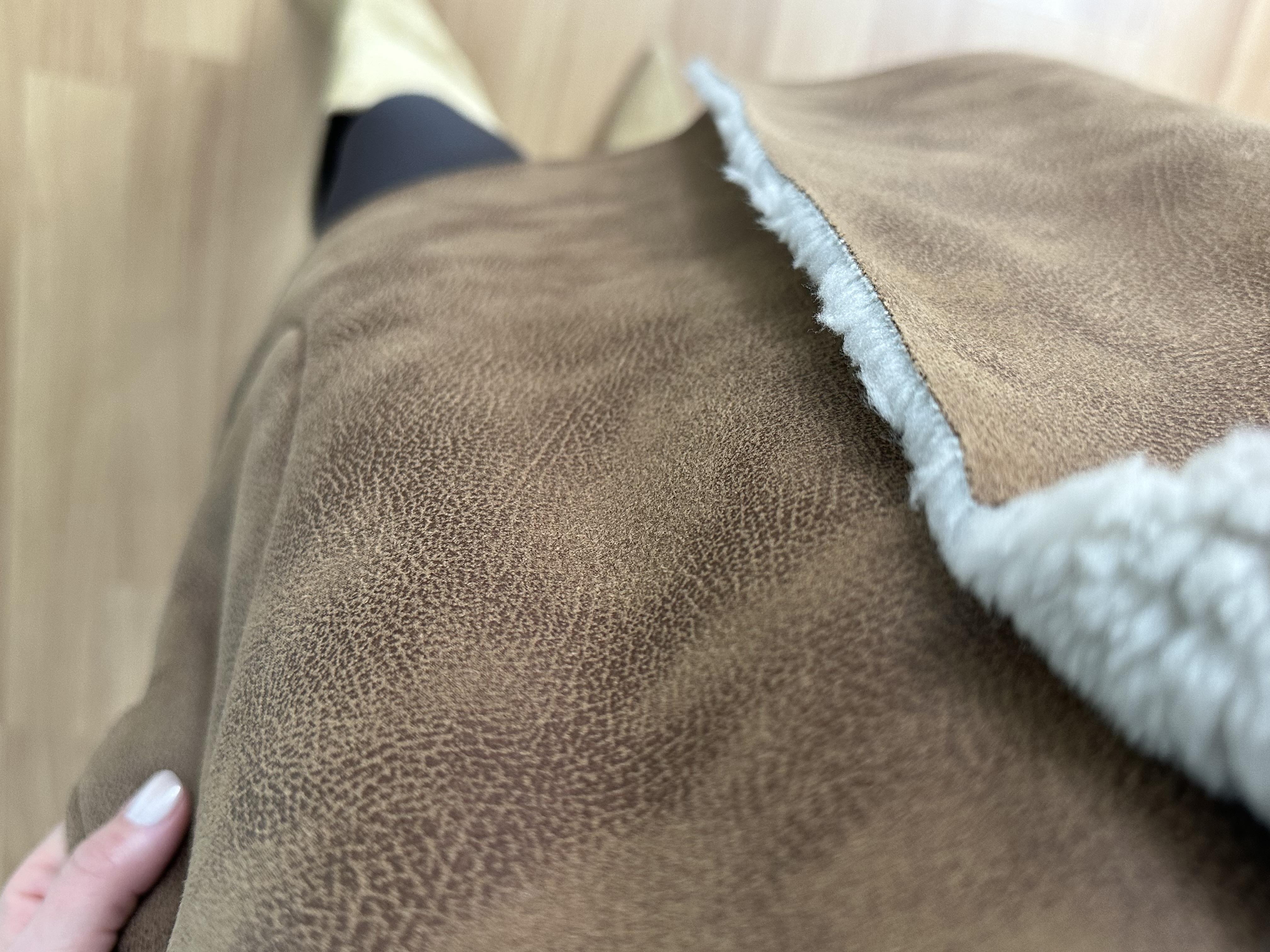 Diva Taba İthal Nubuk Kürk Detaylı Yelek