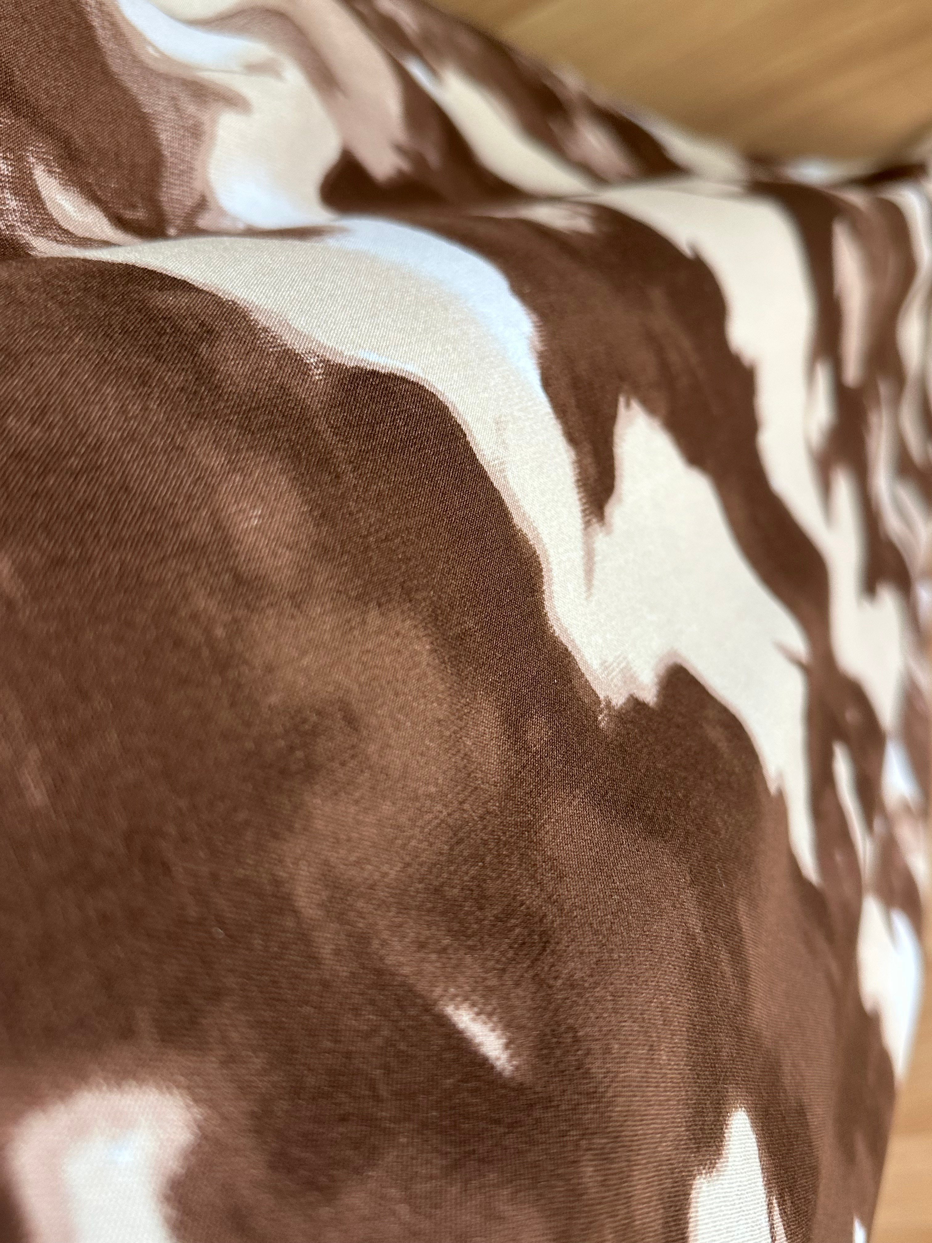 Meloni Kahve Dokuma Viskon Maksi Boy Elbise