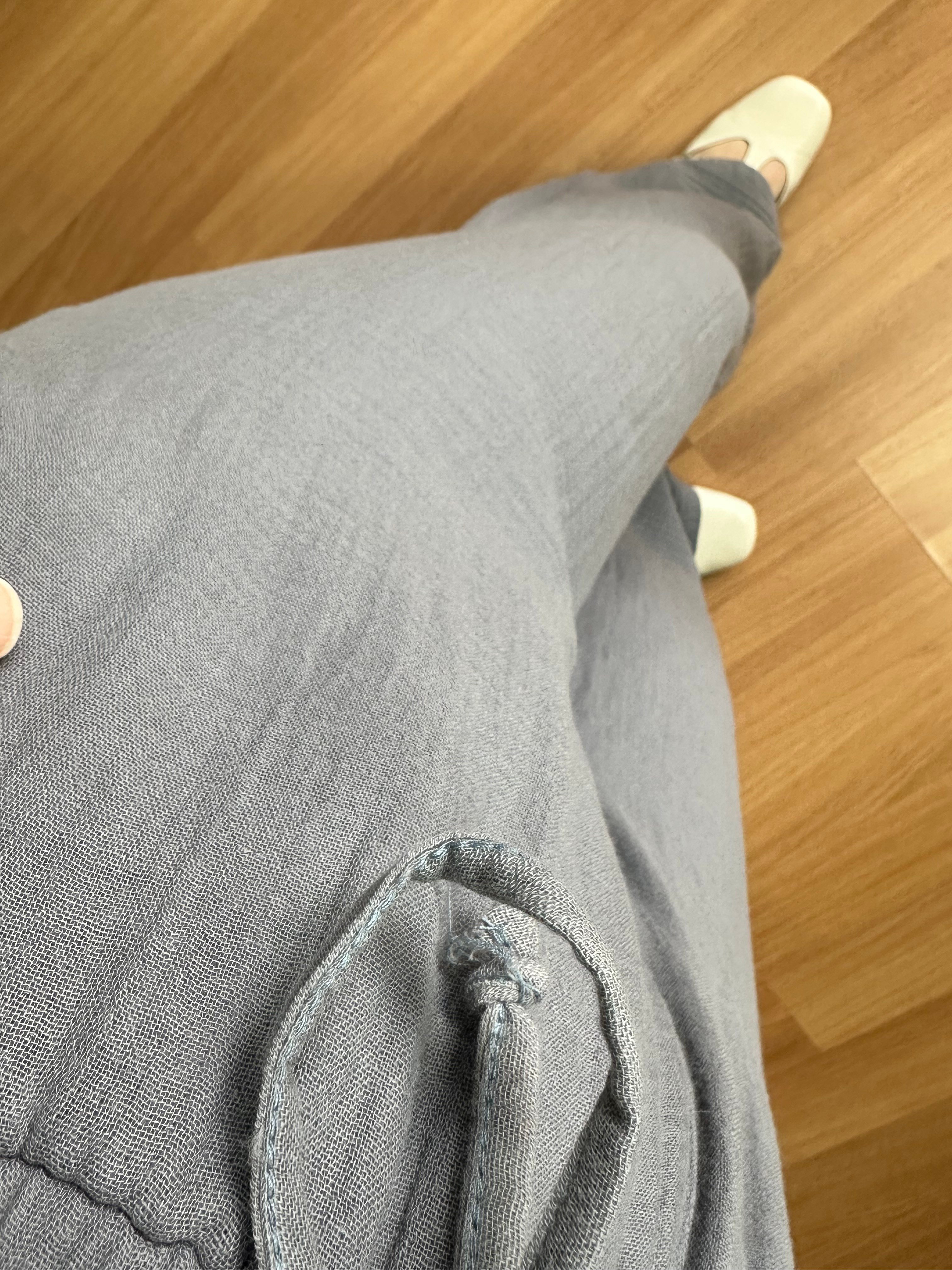 Olivia Gri Müslin Kumaş Pantolon 