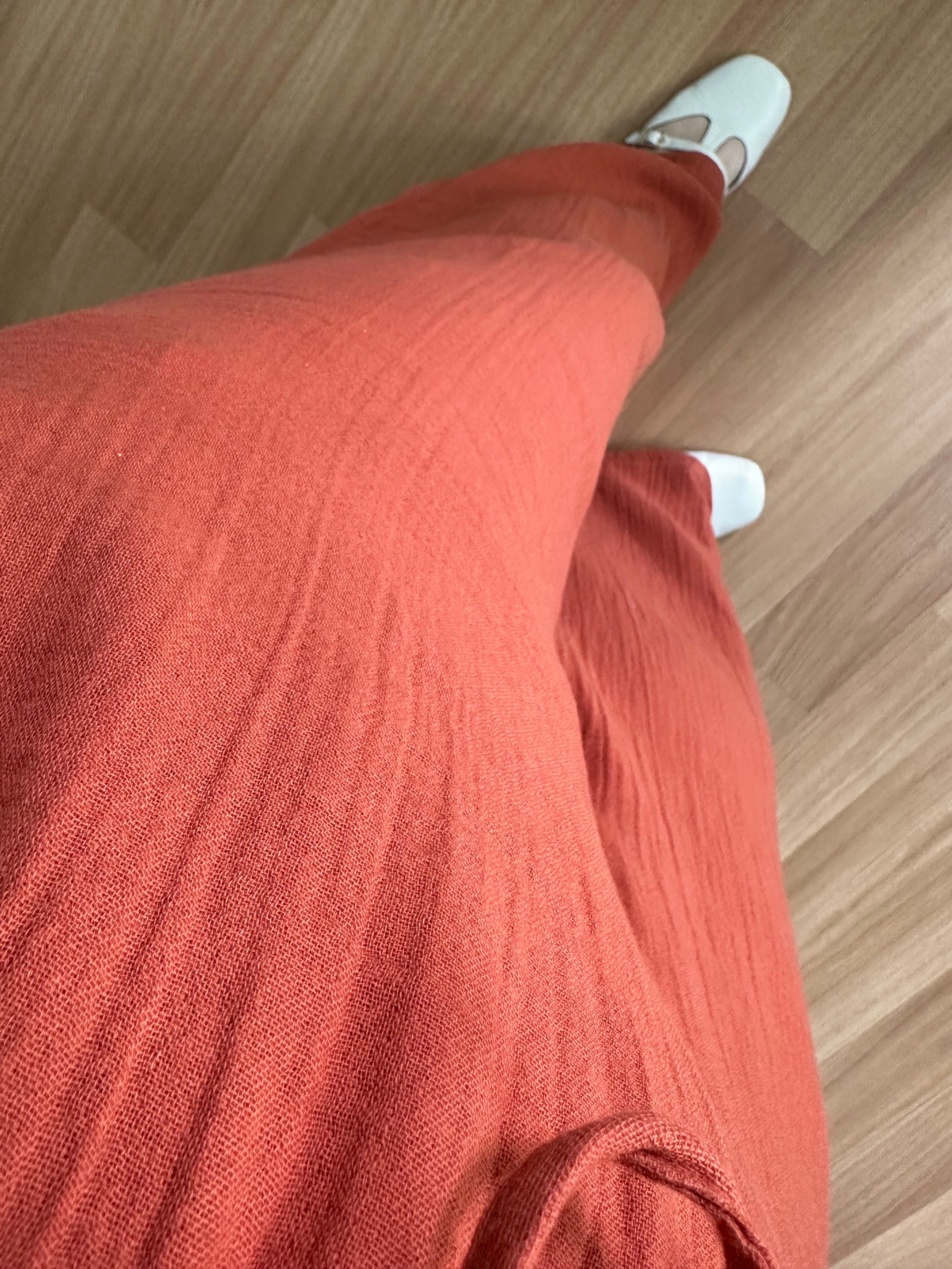 Olivia Kiremit Müslin Kumaş Pantolon 