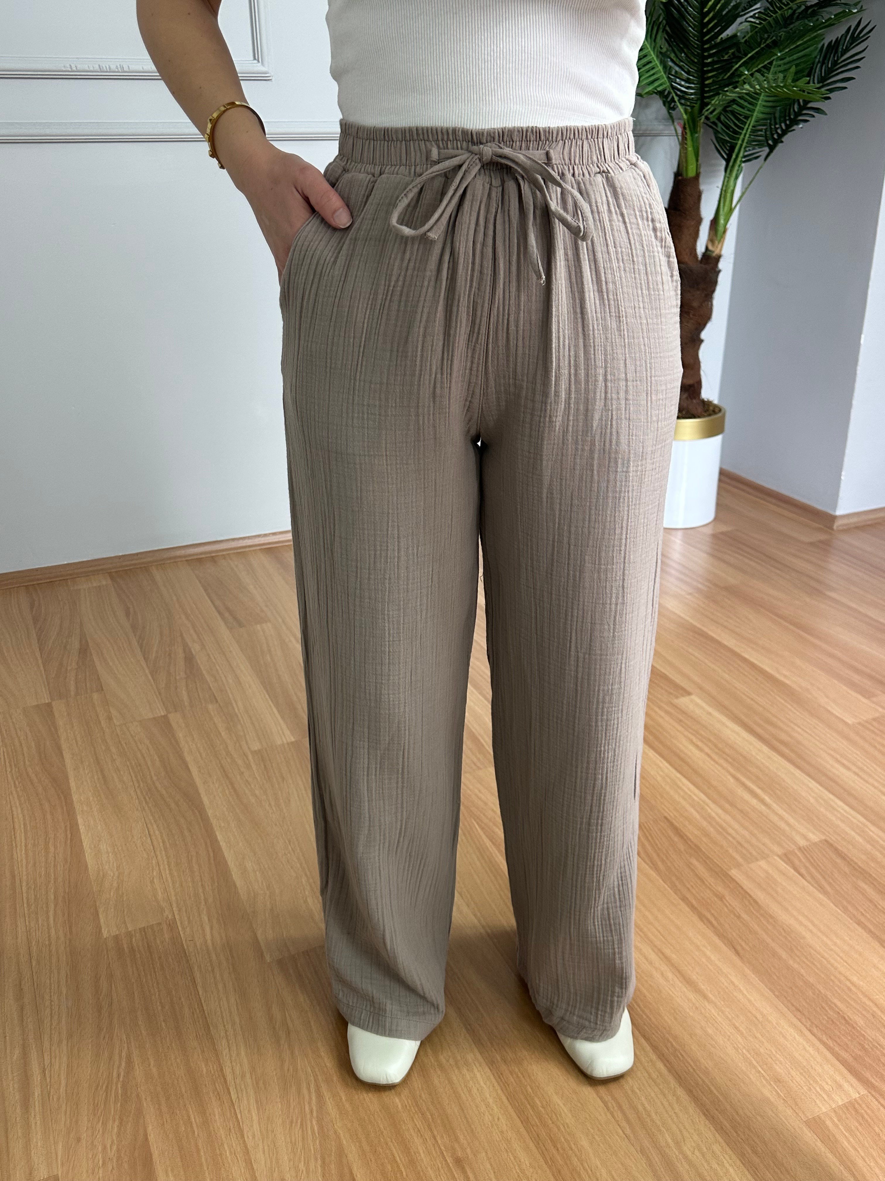 Olivia Vizom Müslin Kumaş Pantolon