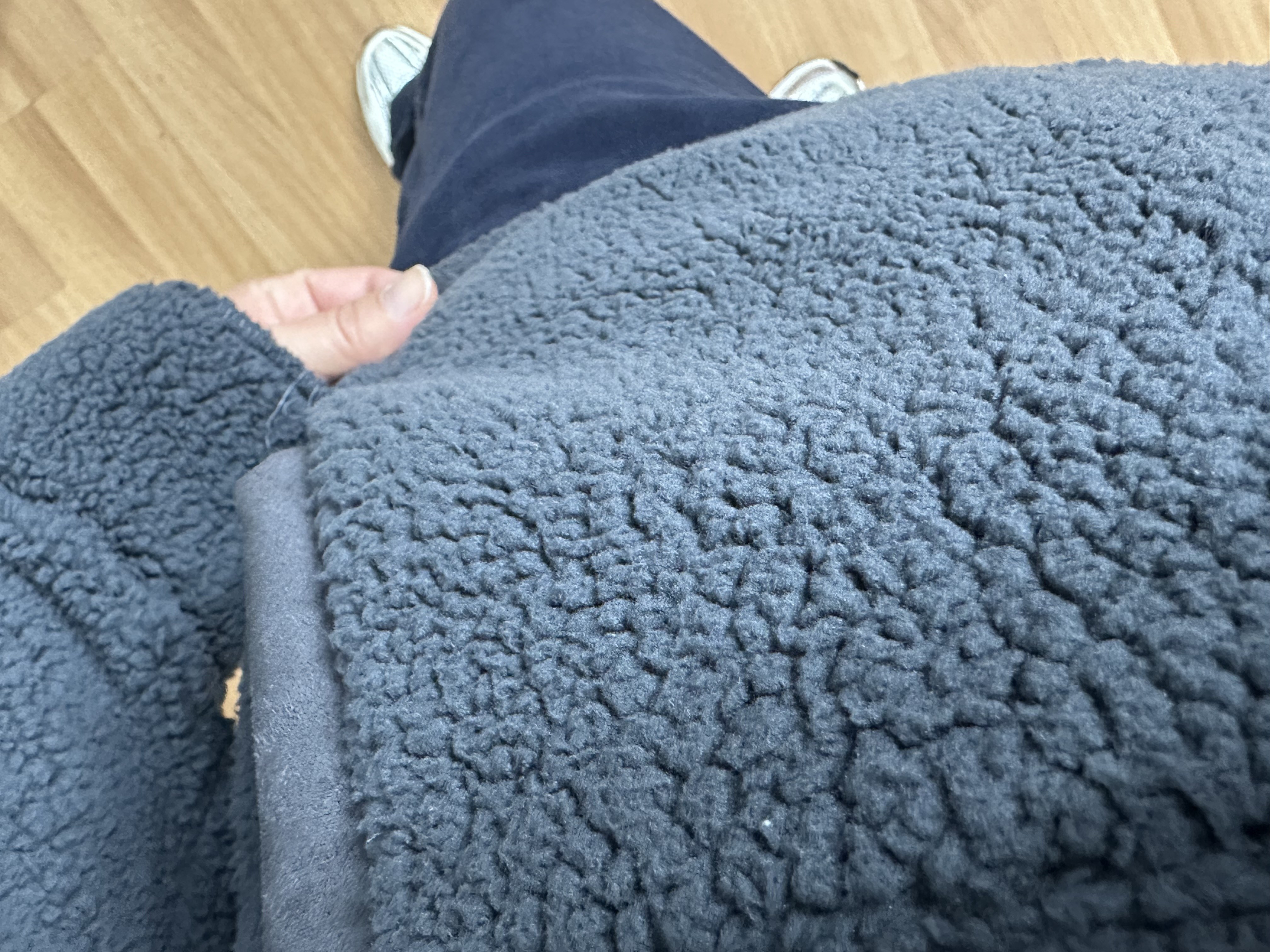Rena Antrasit Nubuk Detaylı Kuzu Ceket