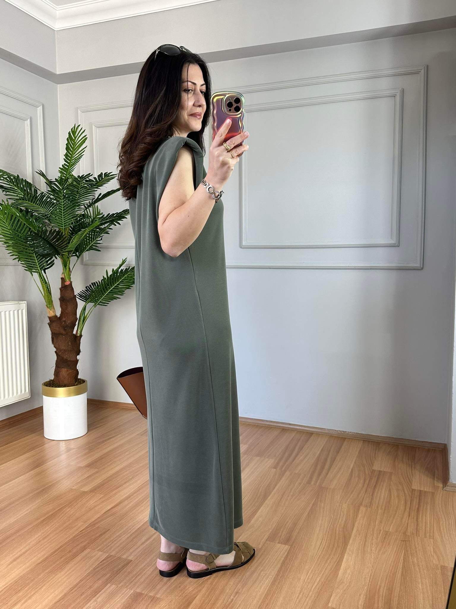 Rosia Haki Pike Modal  Basic Elbise