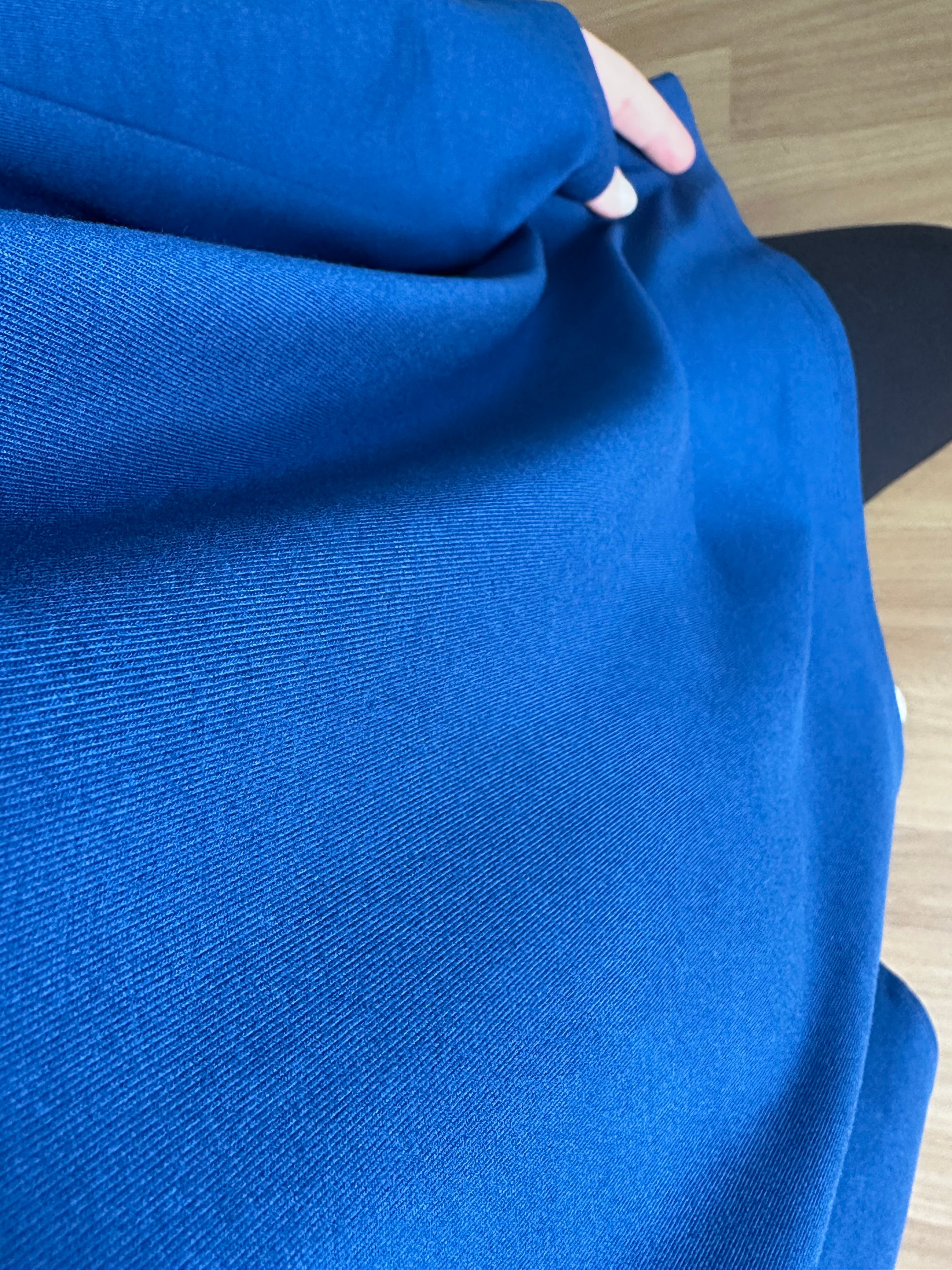 Sera İndigo Likralı V Yaka Basic Bluz 