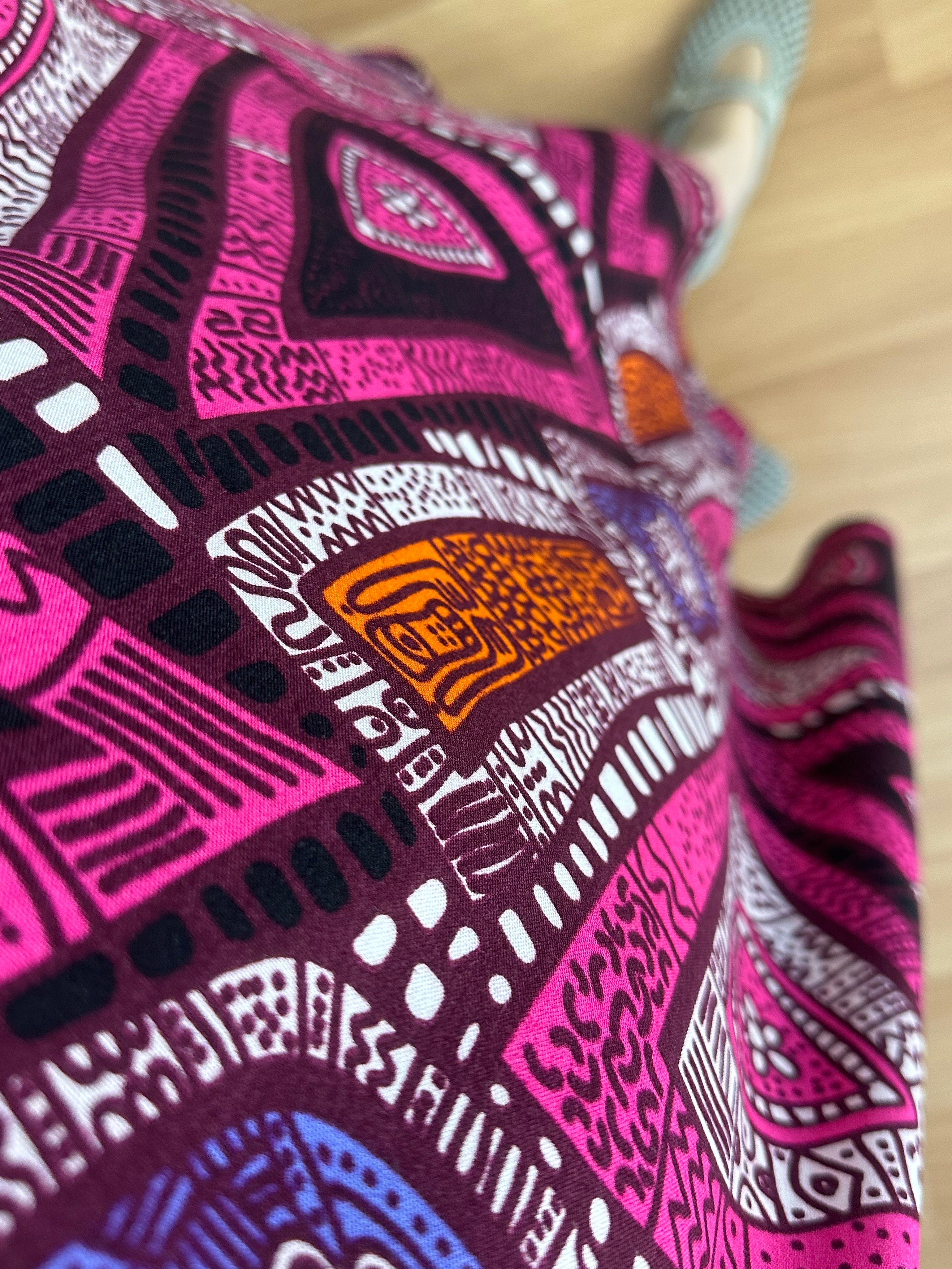 Stella Pembe Geometrik Desen V Yaka Viskon Elbise