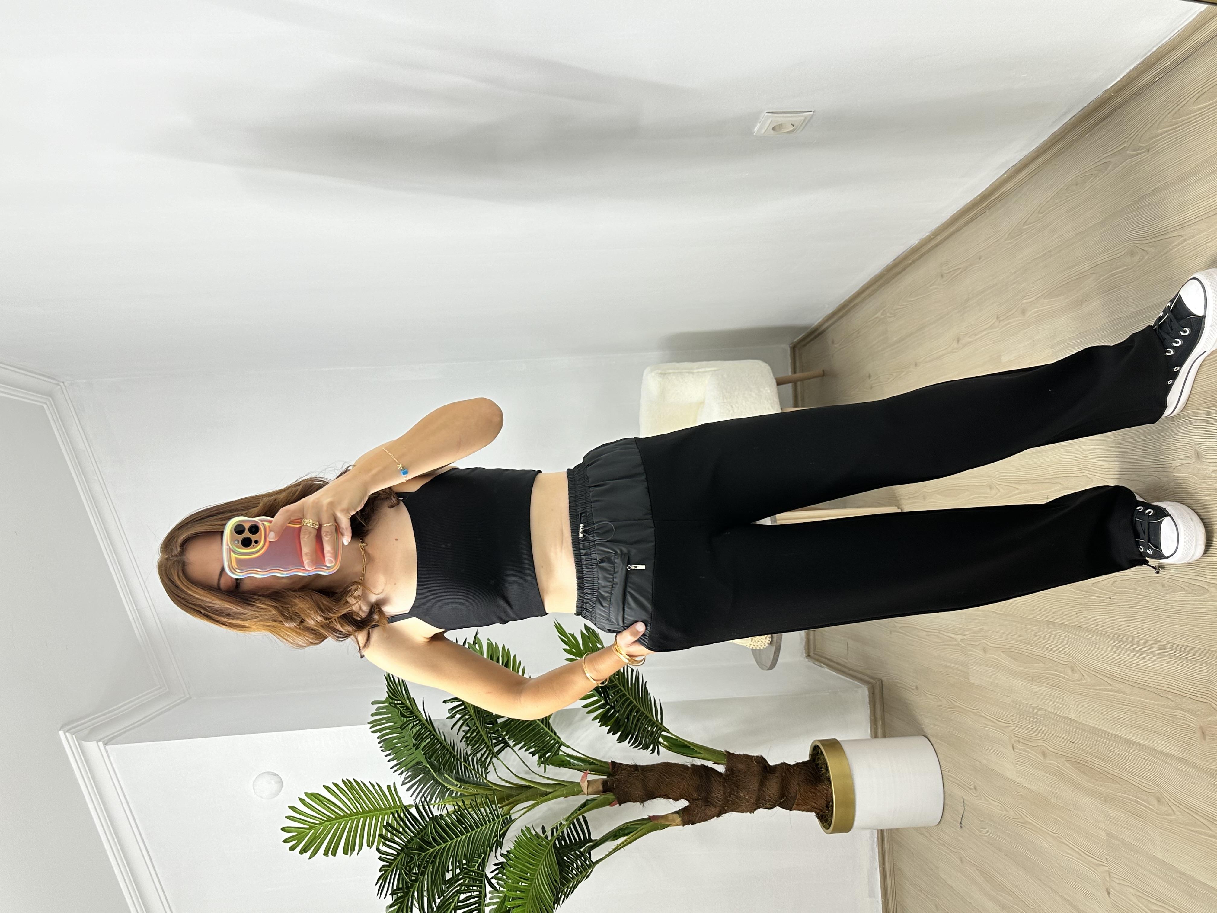 Tasarım Paraşüt Modal Kumaş Mix Pantolon