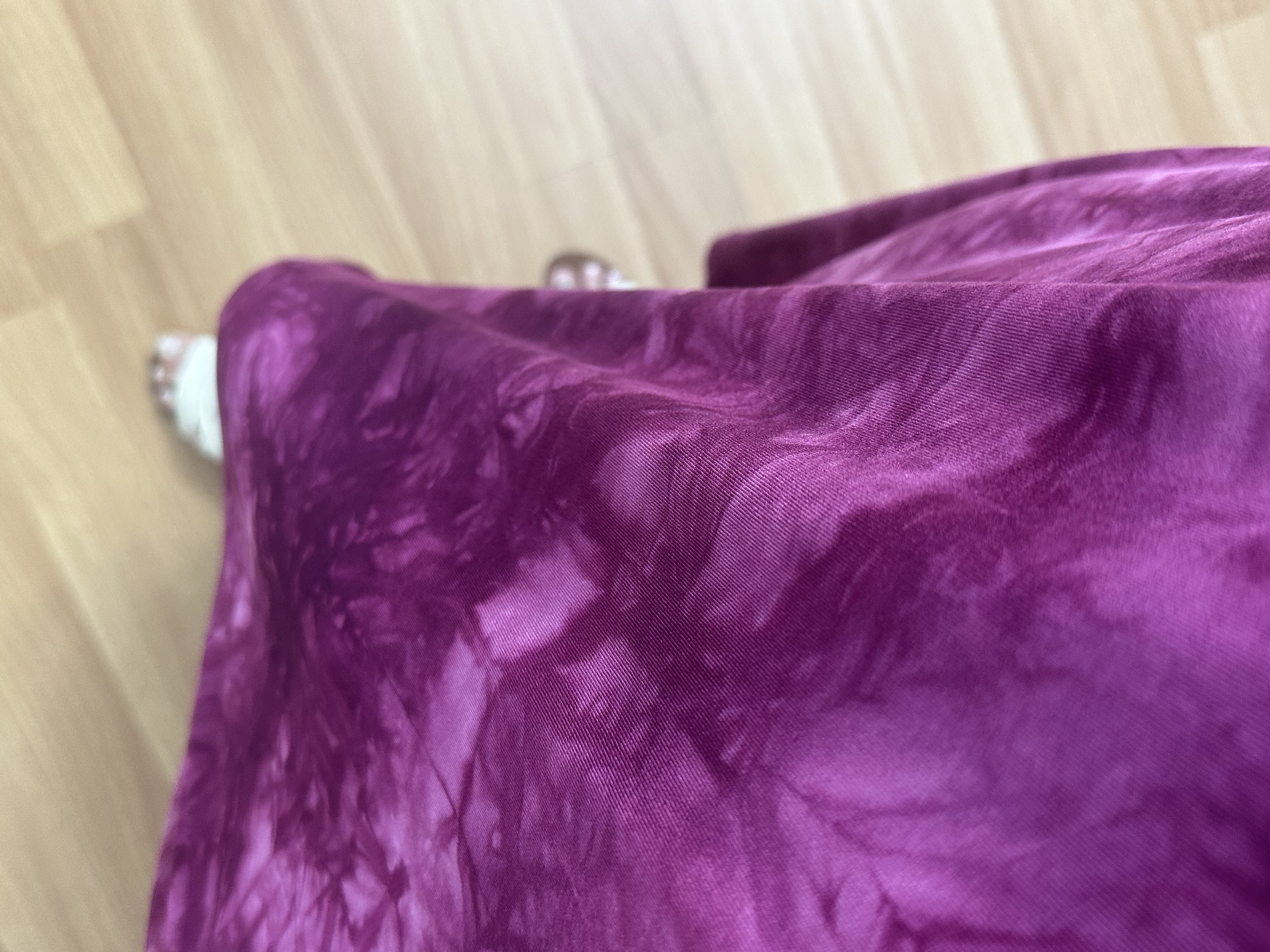 Truva Fuşya Batik Desen Likralı Viskon Elbise