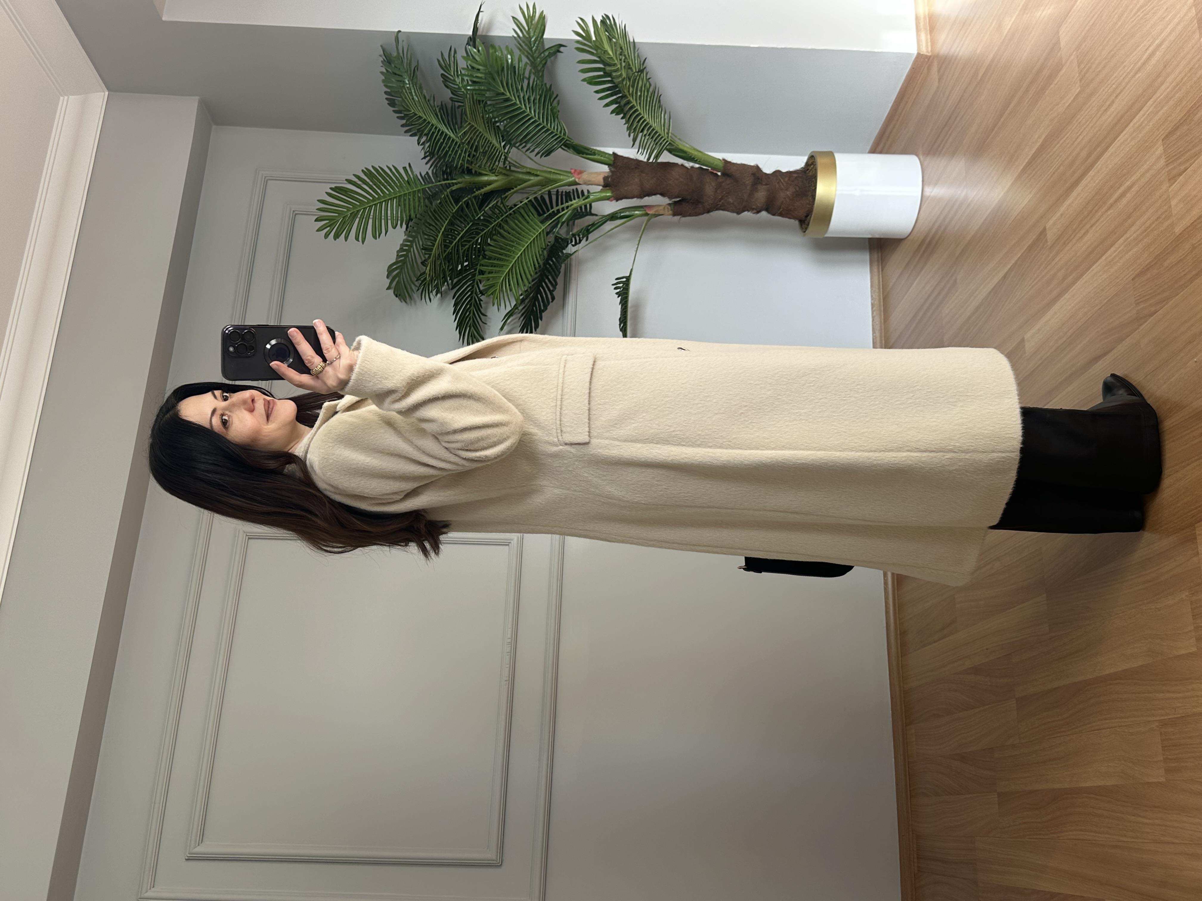 Vena Krem Premium Kalite Astarlı Kaban