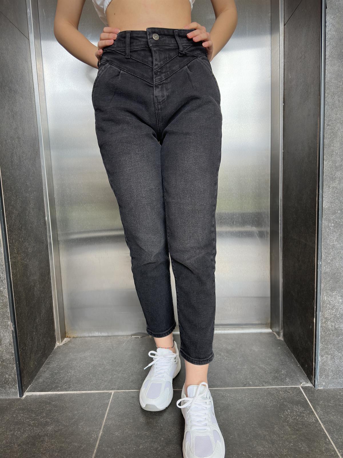 ZR Model Siyah Mom Jean