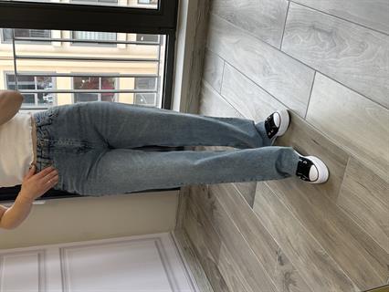 Açık Mavi Geniş Paça Kot