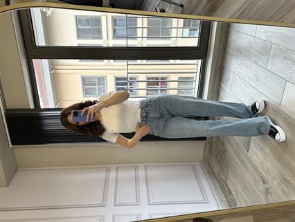 Açık Mavi Geniş Paça Kot